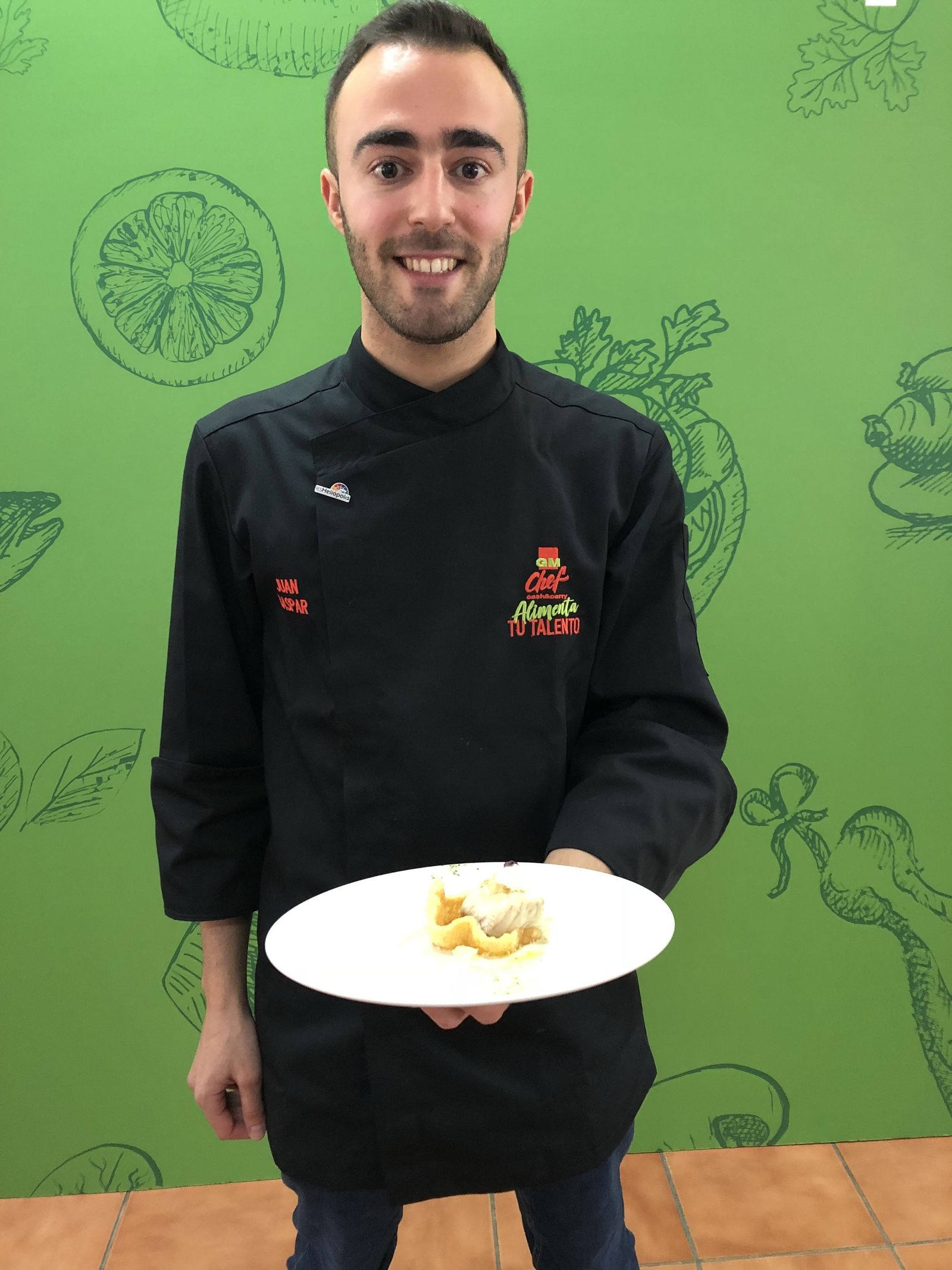 La tapa ganadora, Cazón sobre crujiente de adobo y helado de orégano.