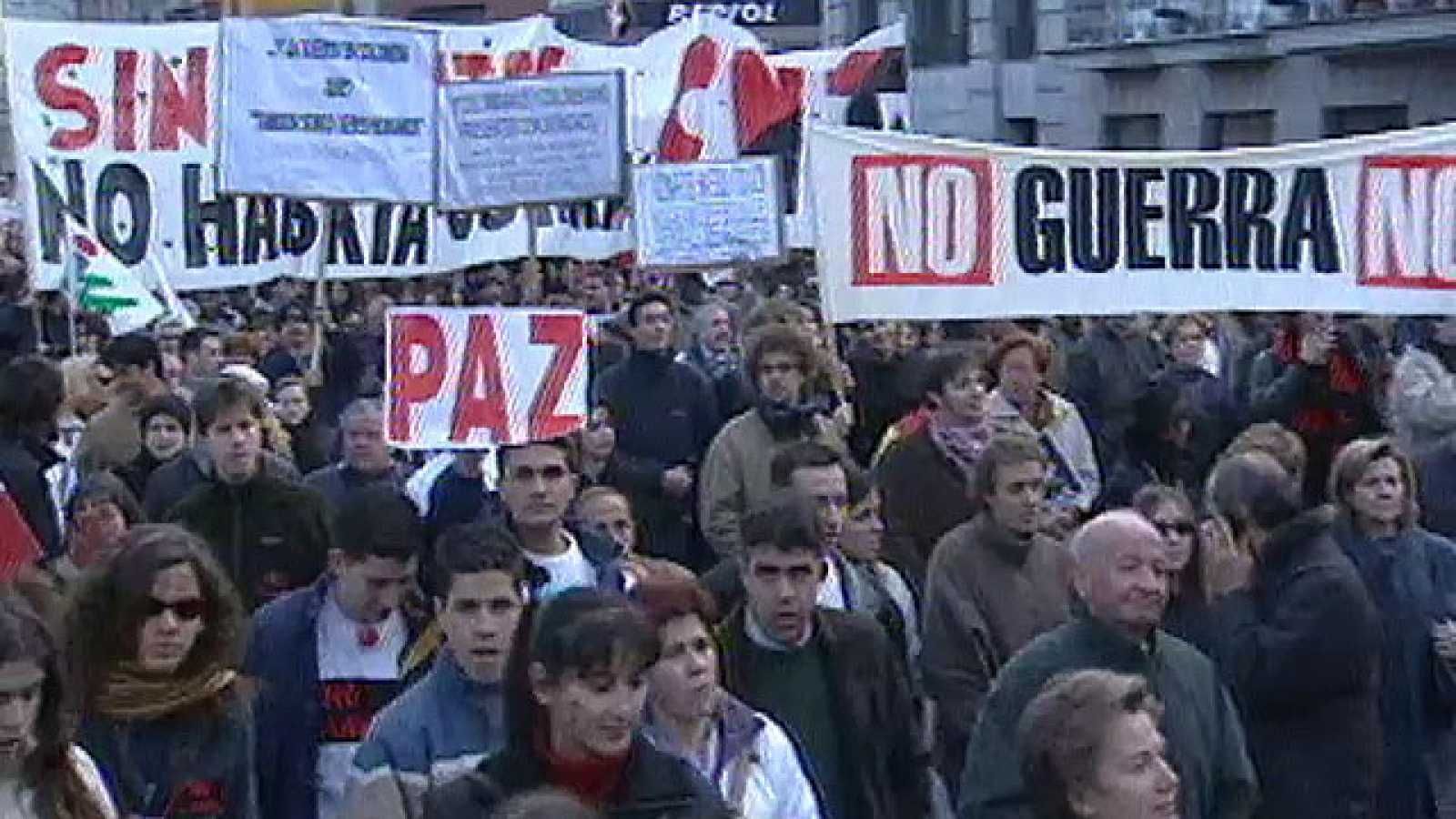 Manifestaciones en contra de la guerra de Irak.