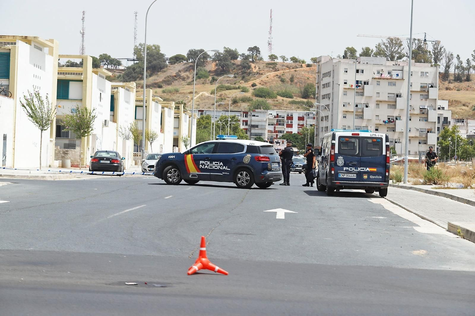 La Policía Nacional en el lugar de los hechos.