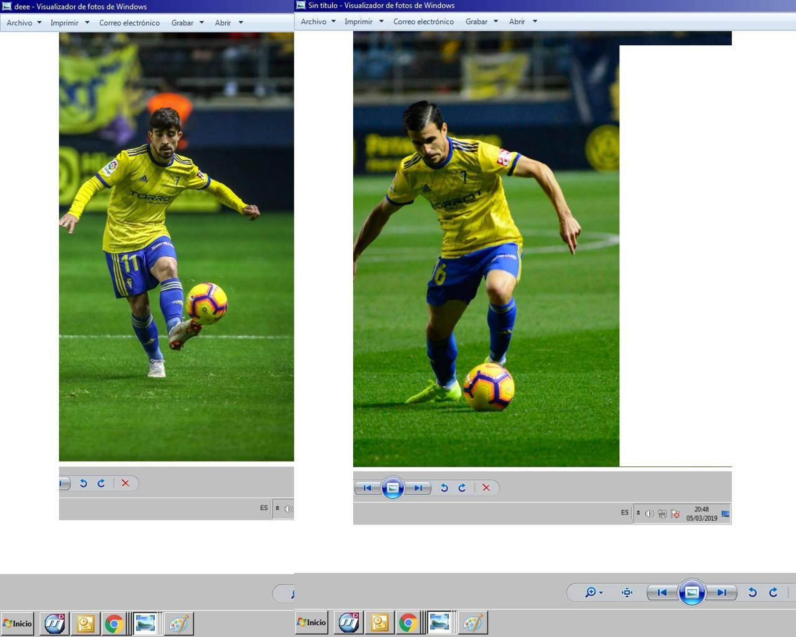 Jairo, a la izquierda, y Matos, a la derecha, durante partidos de esta temporada.