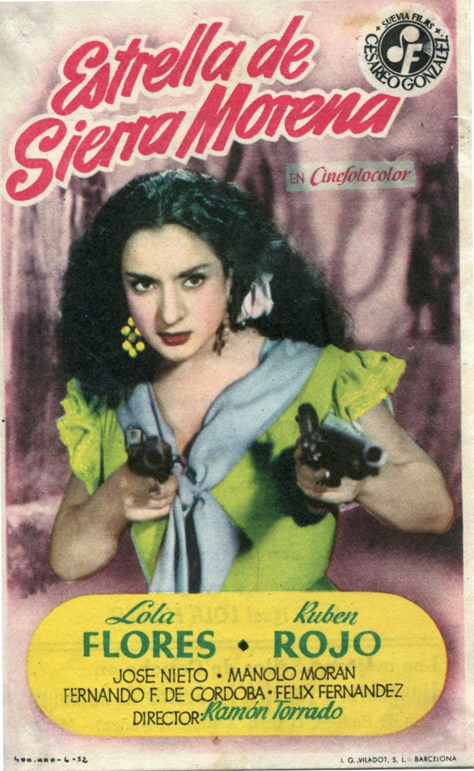 Programa de la película 'Estrella de Sierra Morena'.