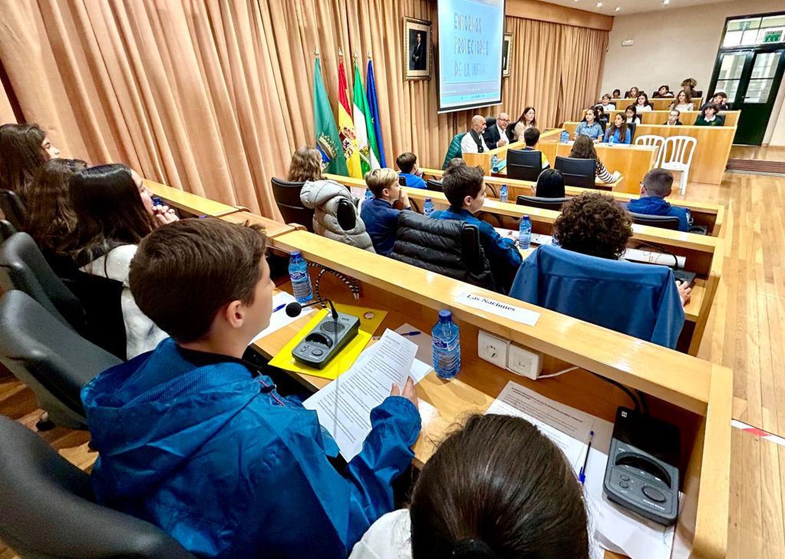 Varios alumnos de Vélez-Málaga en el pleno del Ayuntamiento
