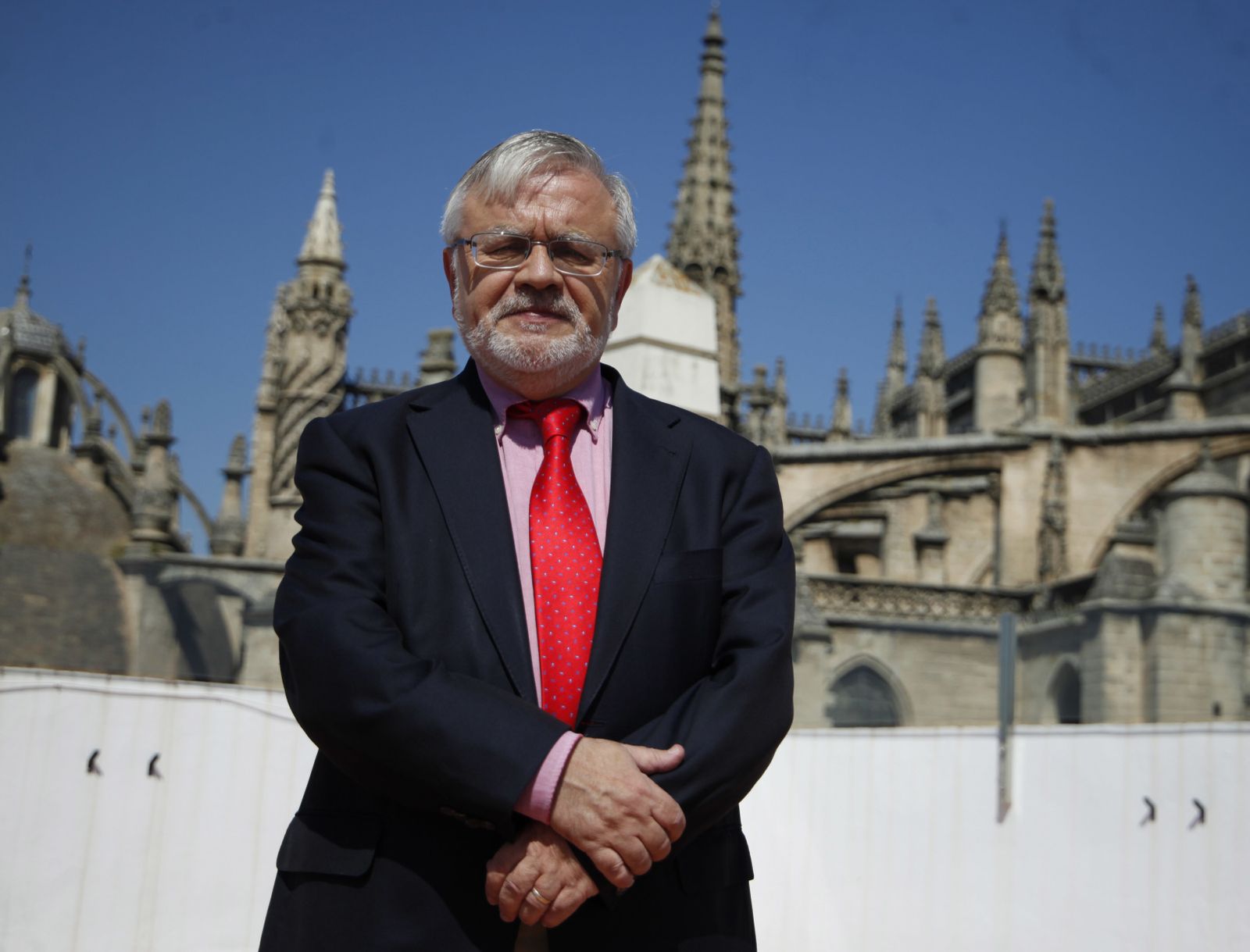 José María García Blanco , en la terraza de la Casa de la Provincia.