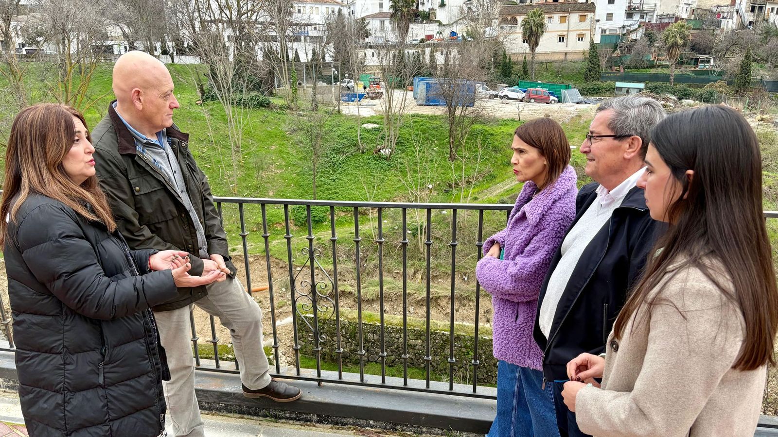 Imagen de la visita del PSOE de Granada a Montefrío