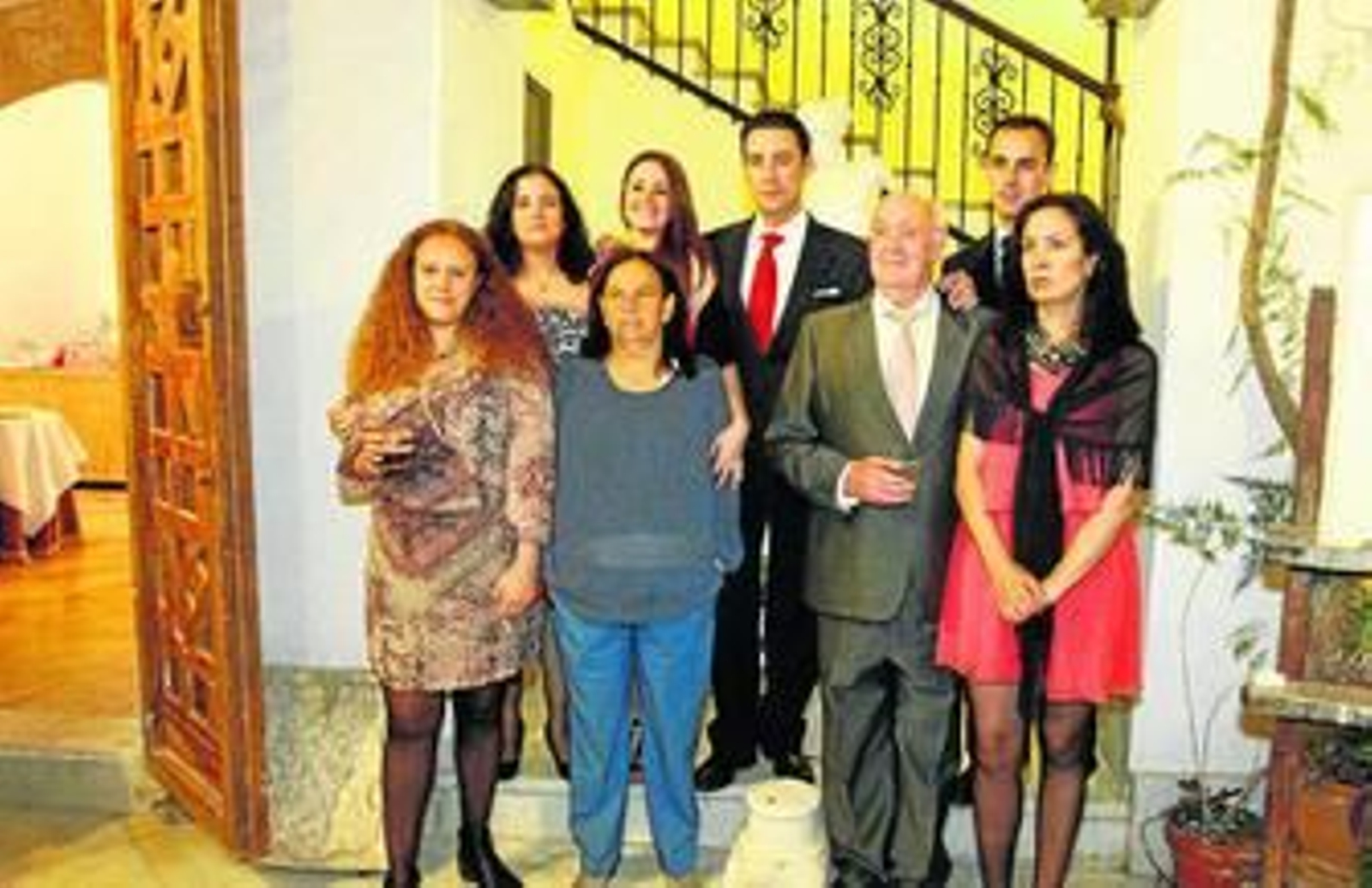 Miembros de la Familia Ruz de Perceval durante la fiesta celebrada el pasado sábado.
