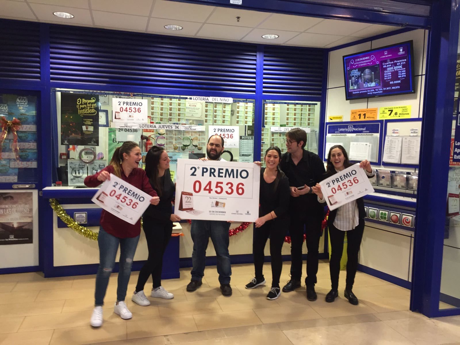 Los premiados en la Lotería de Navidad en Málaga