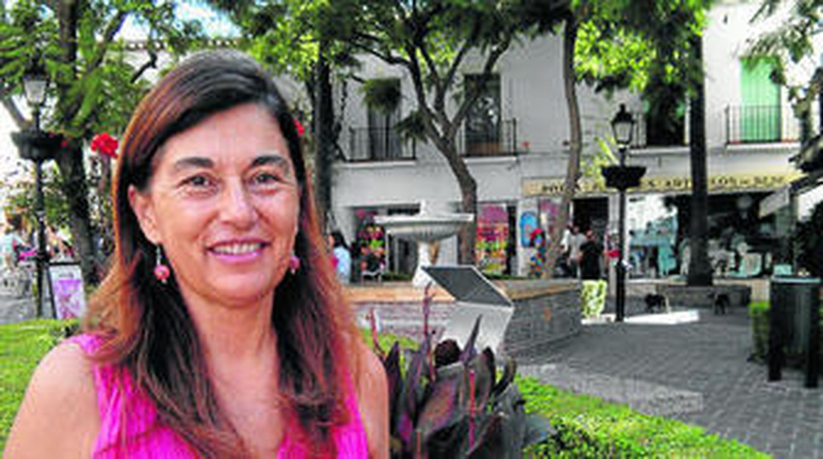 Carola Herrero en la Plaza de las Ranitas.