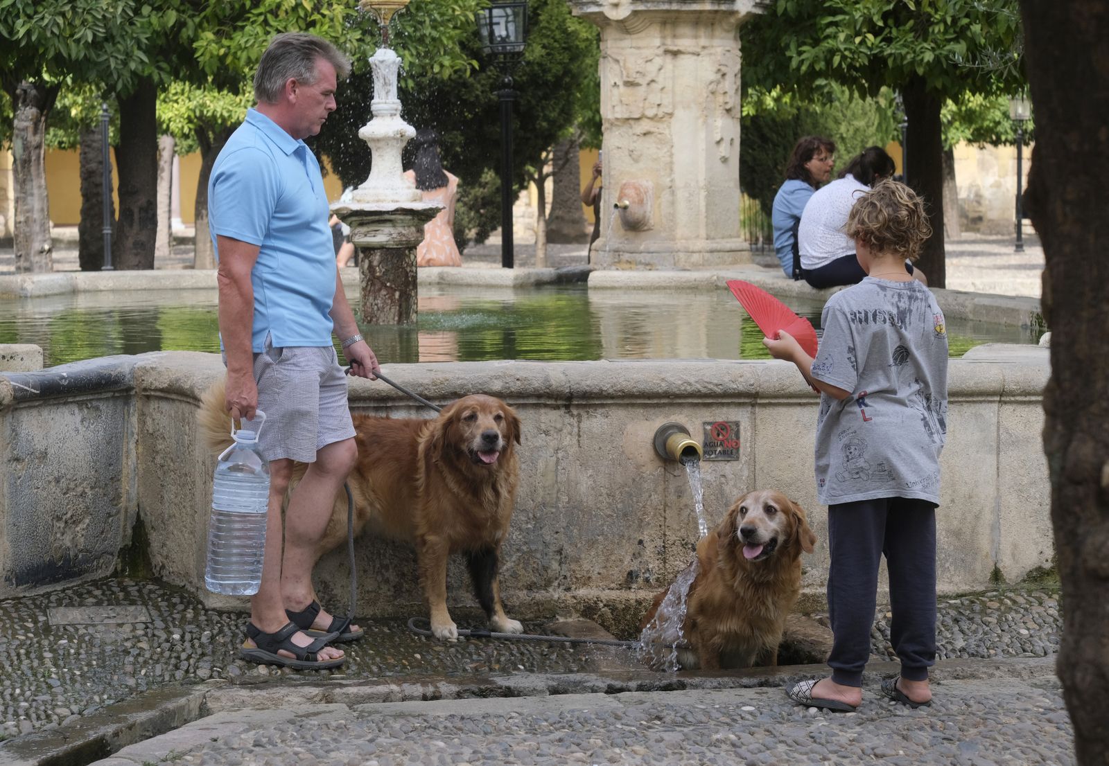 El calor vacía las calles de Córdoba en una jornada de 45 grados, en imágenes