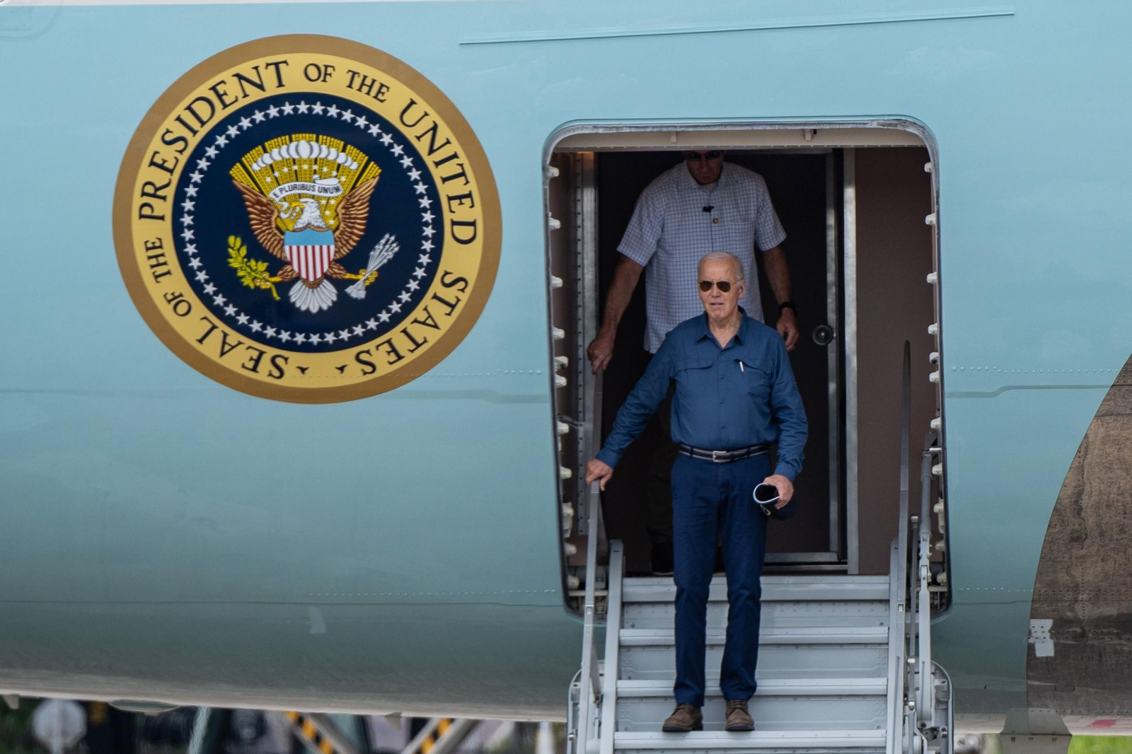 Joe Biden, a su llegada al G-20 en Manaos (Brasil).