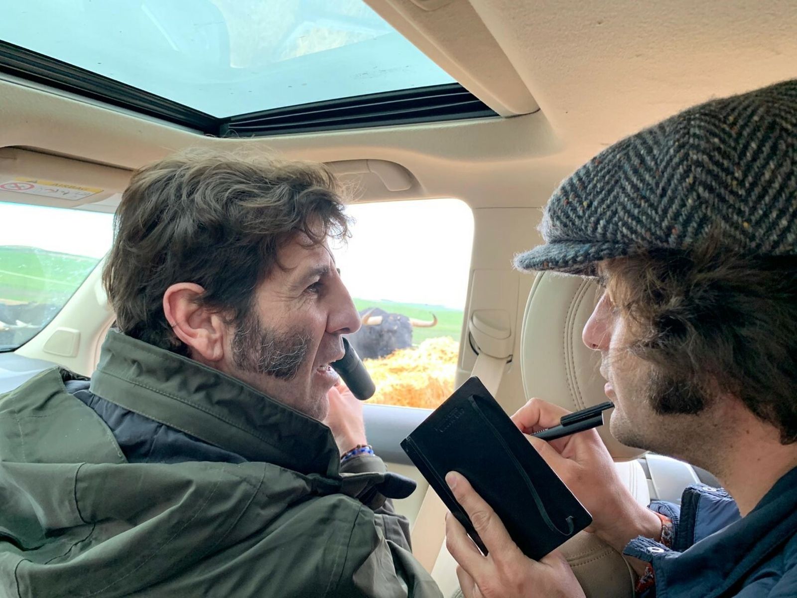 Juan José Padilla  y Morante de la Puebla, en Fuente Rey, donde pasta la ganadería de Bohórquez