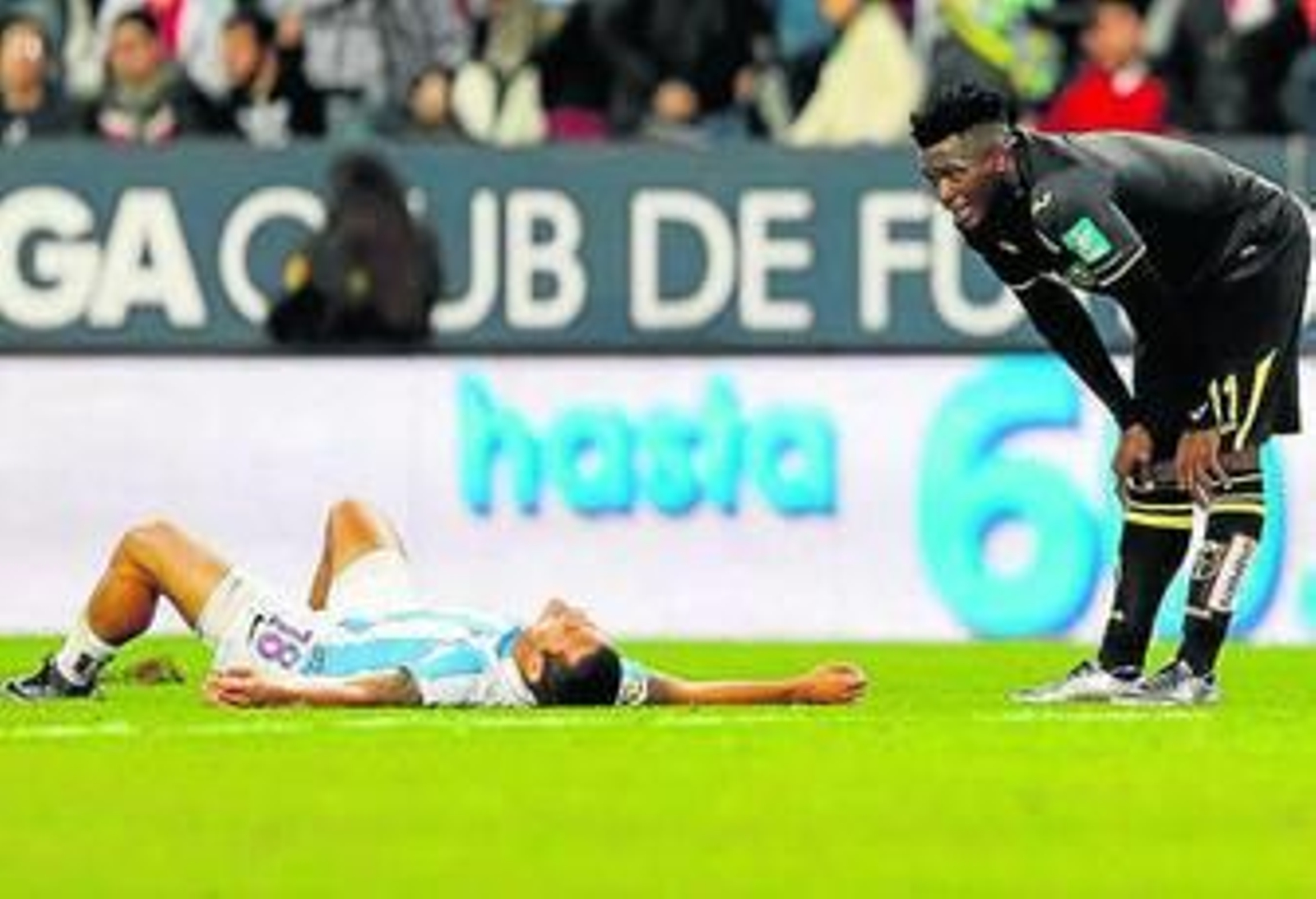 Rosales y Success, en el partido de ida.