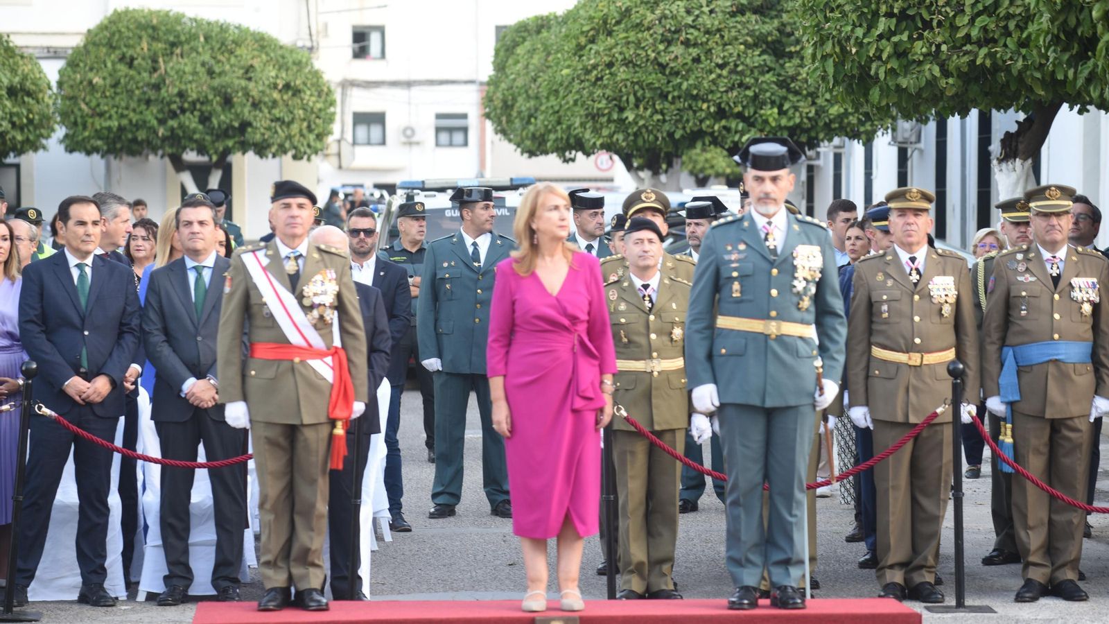 Un momento del acto celebrado en el acuartelamiento de La Victoria.