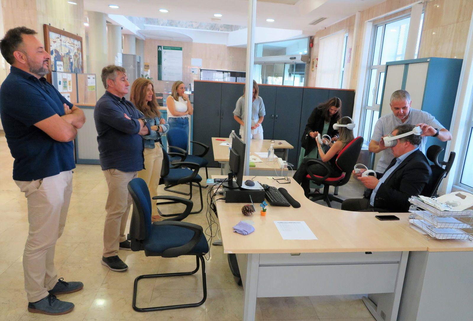 Prueba de las gafas de realidad virtual.