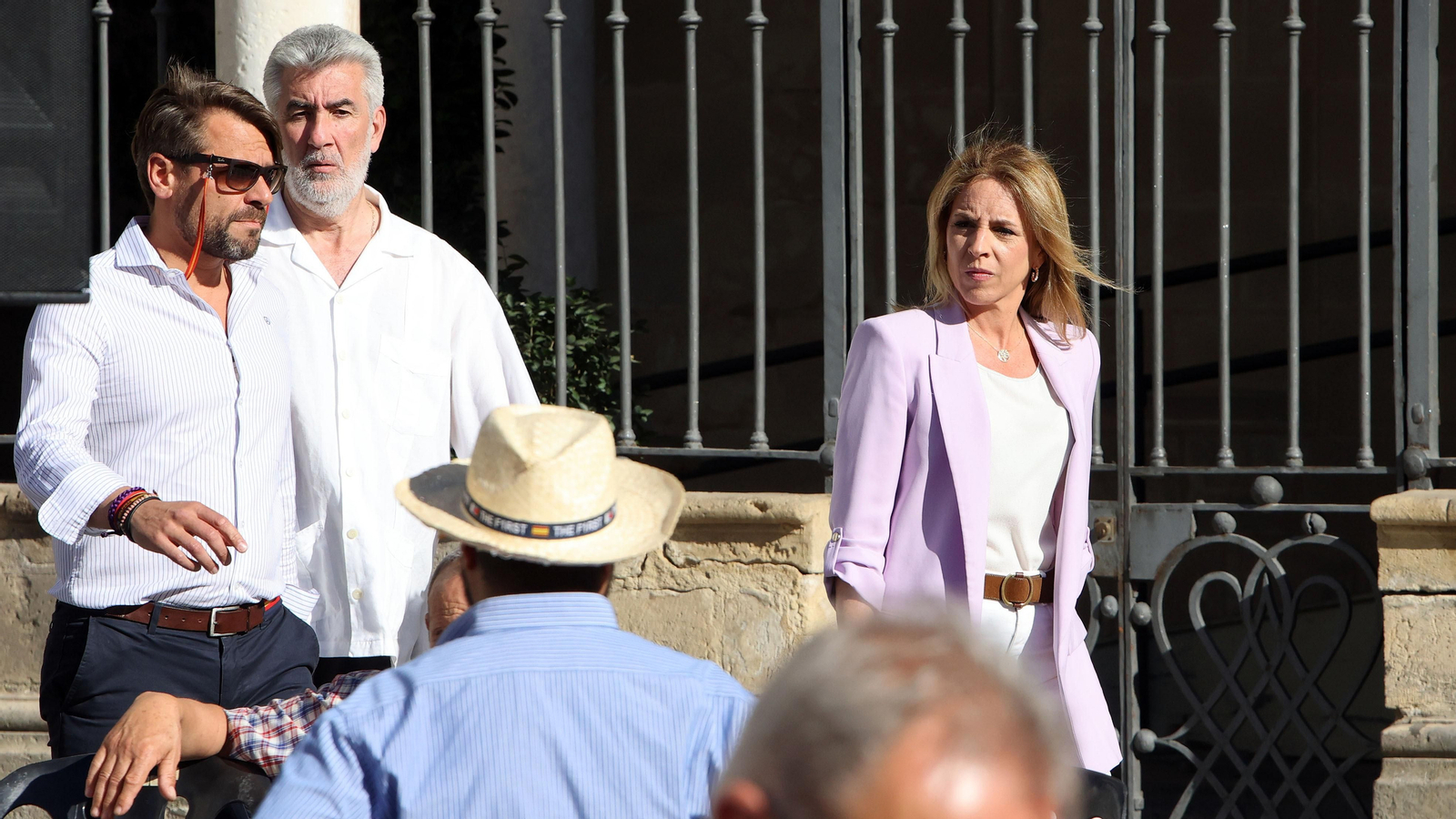 Dolors Montserrat, en campaña de las Europeas en Jerez