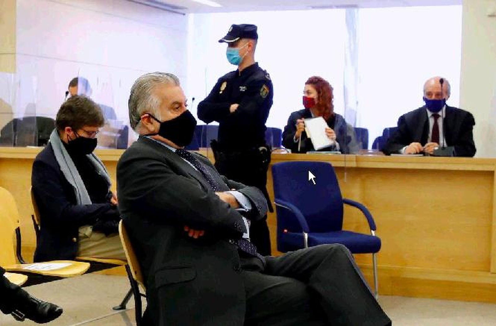 Luis Bárcenas, en la primera jornada del juicio.