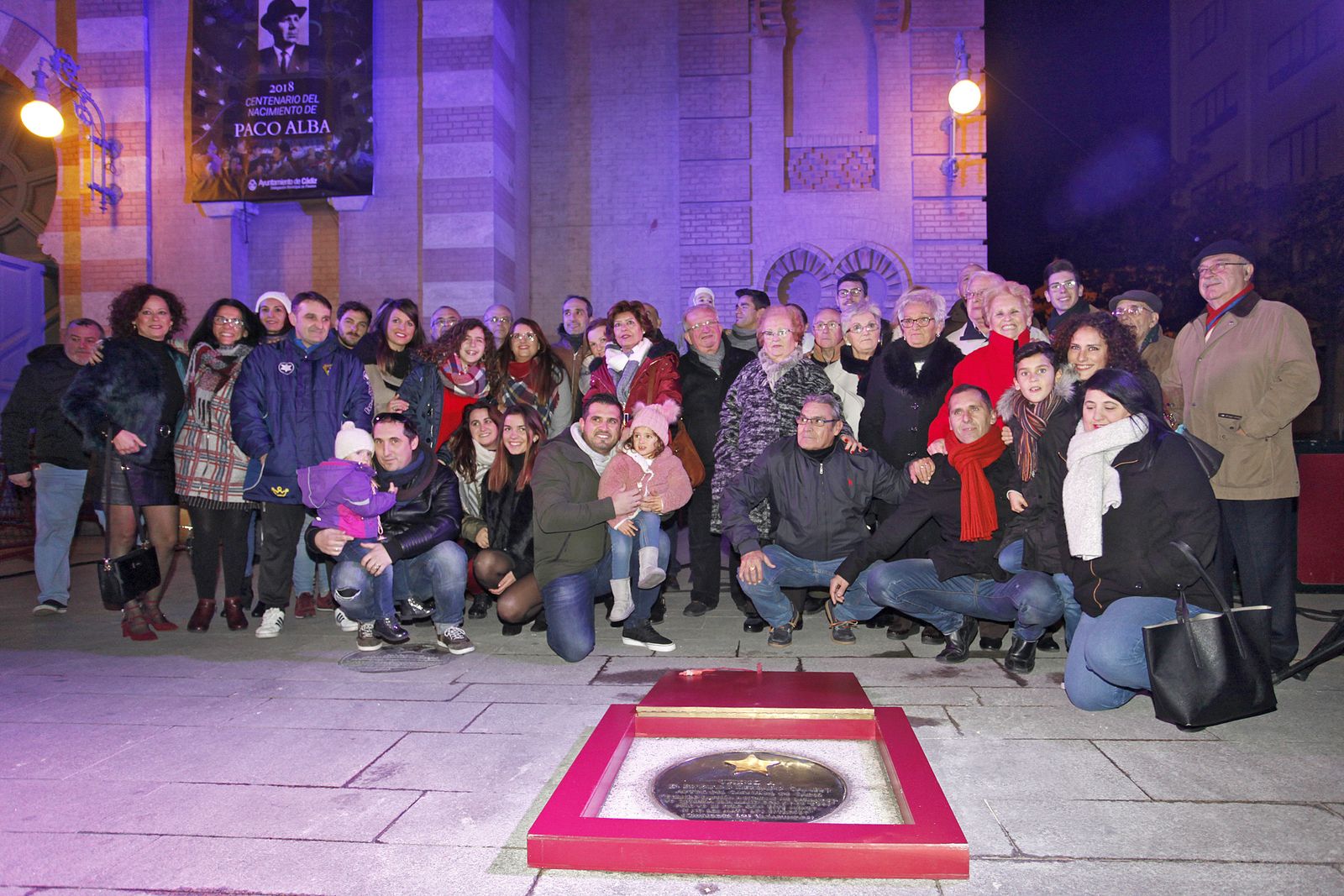 La última estrella colocada ante el Falla, la de Eduardo Delgado, en febrero de 2018.