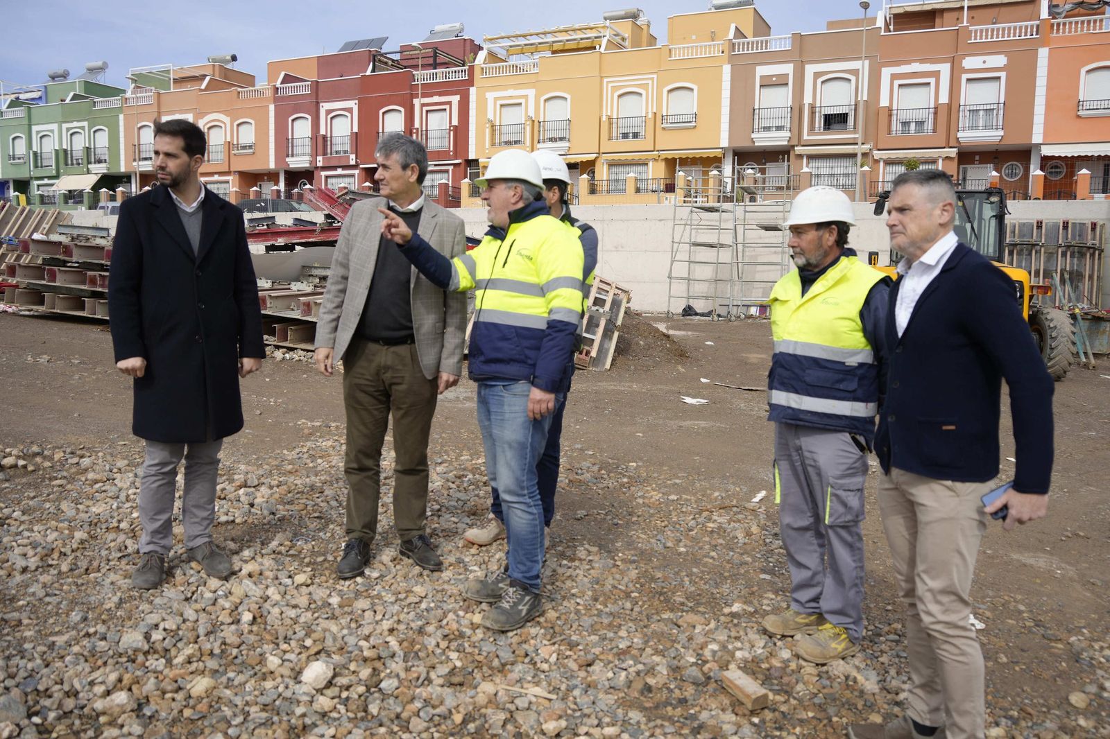 Visita del alcalde a las obras Miramar.