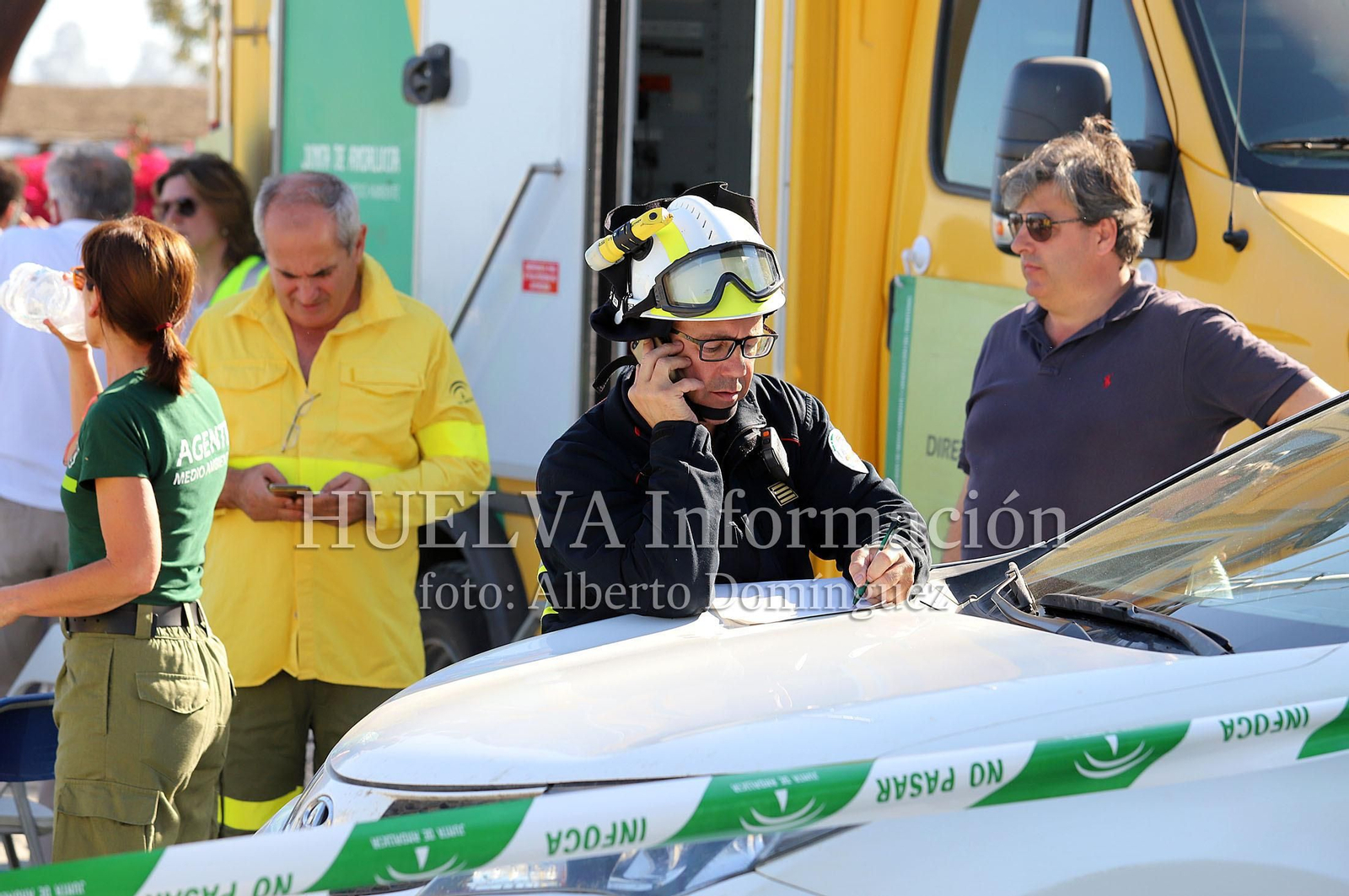 Imágenes del incendio en Doñana