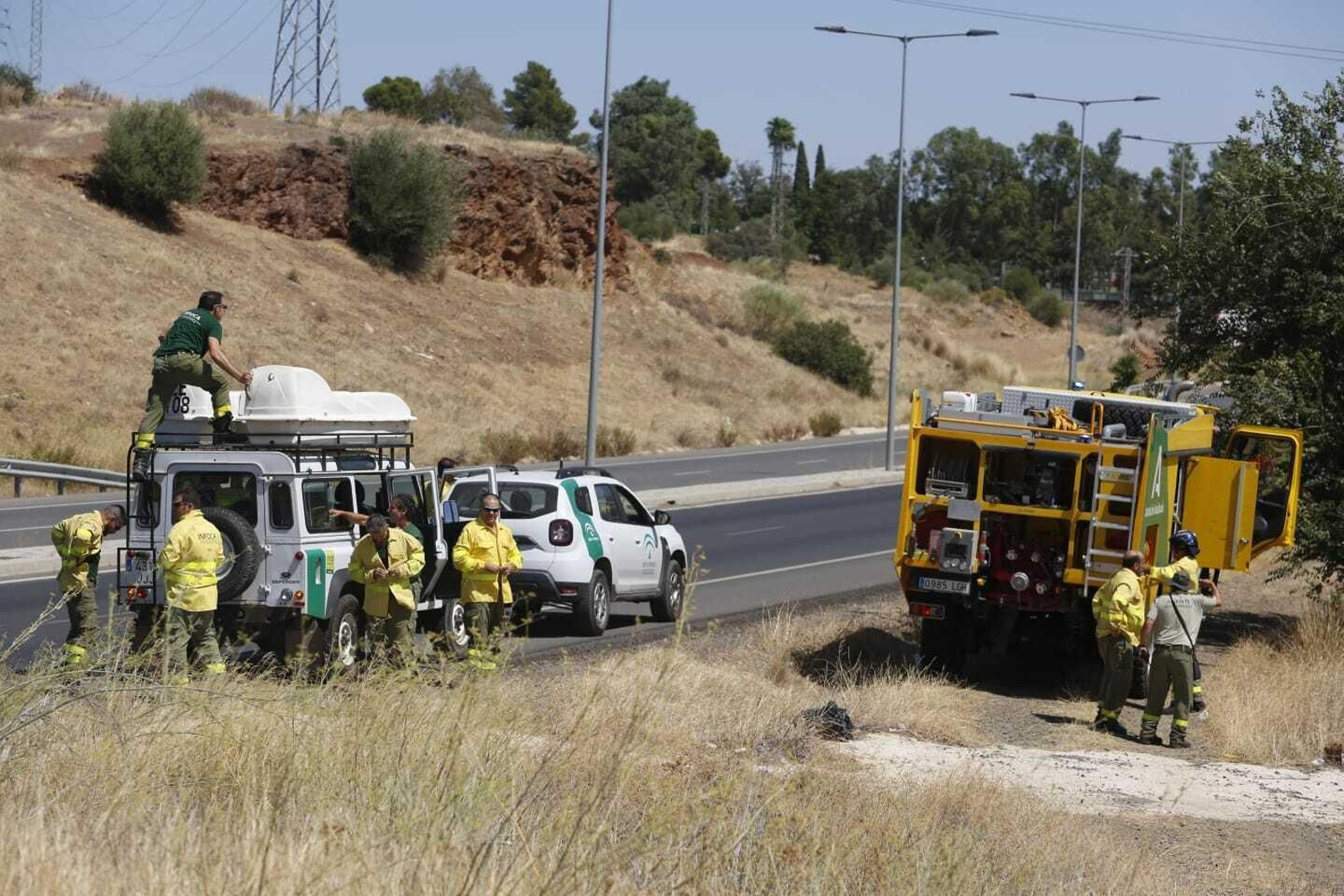 El incendio en el campamento chabolista del polígono de Chinales de Córdoba, en imágenes