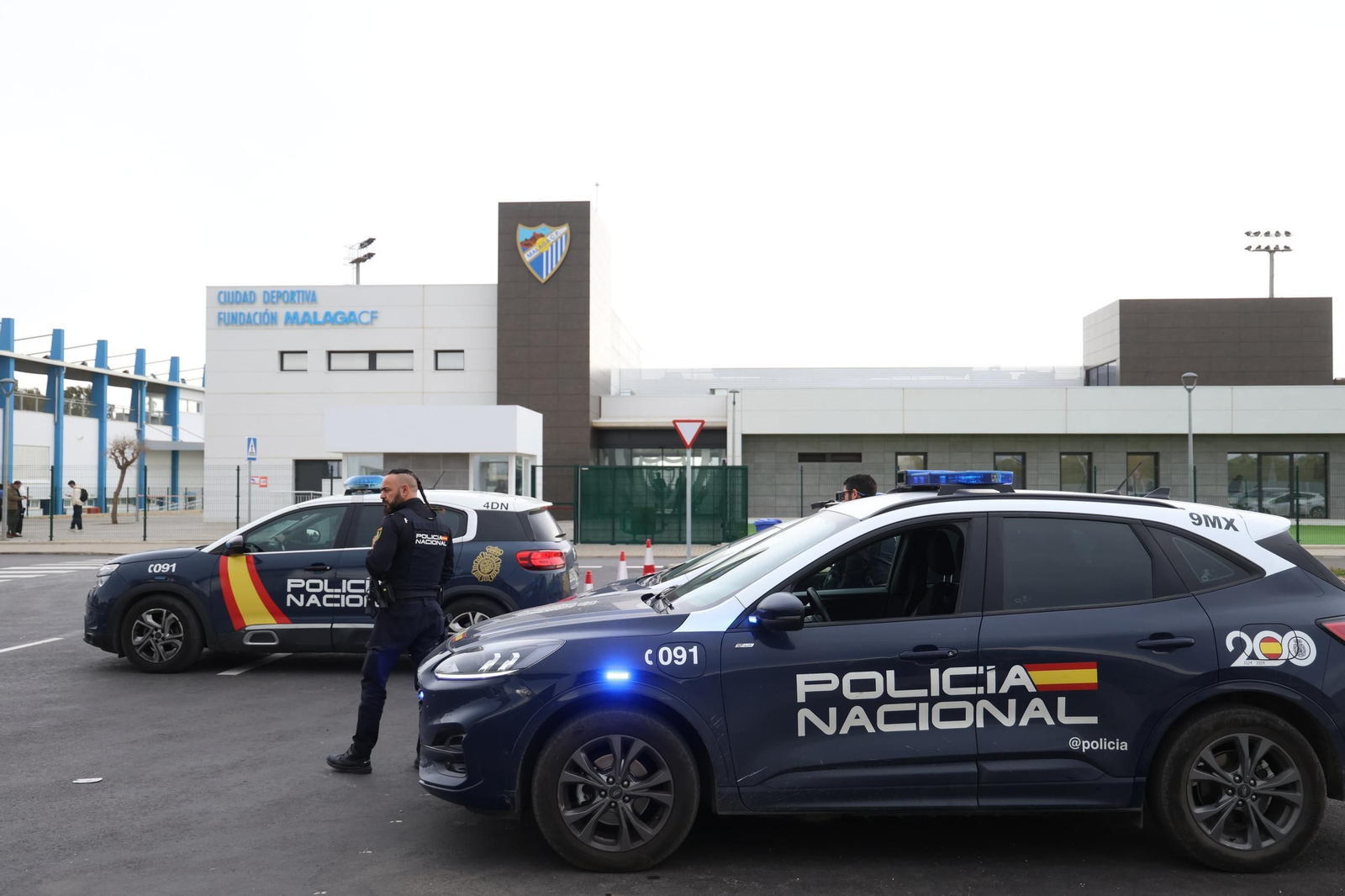 La visita de Javier Tebas a la Ciudad Deportiva del Málaga CF, en fotos