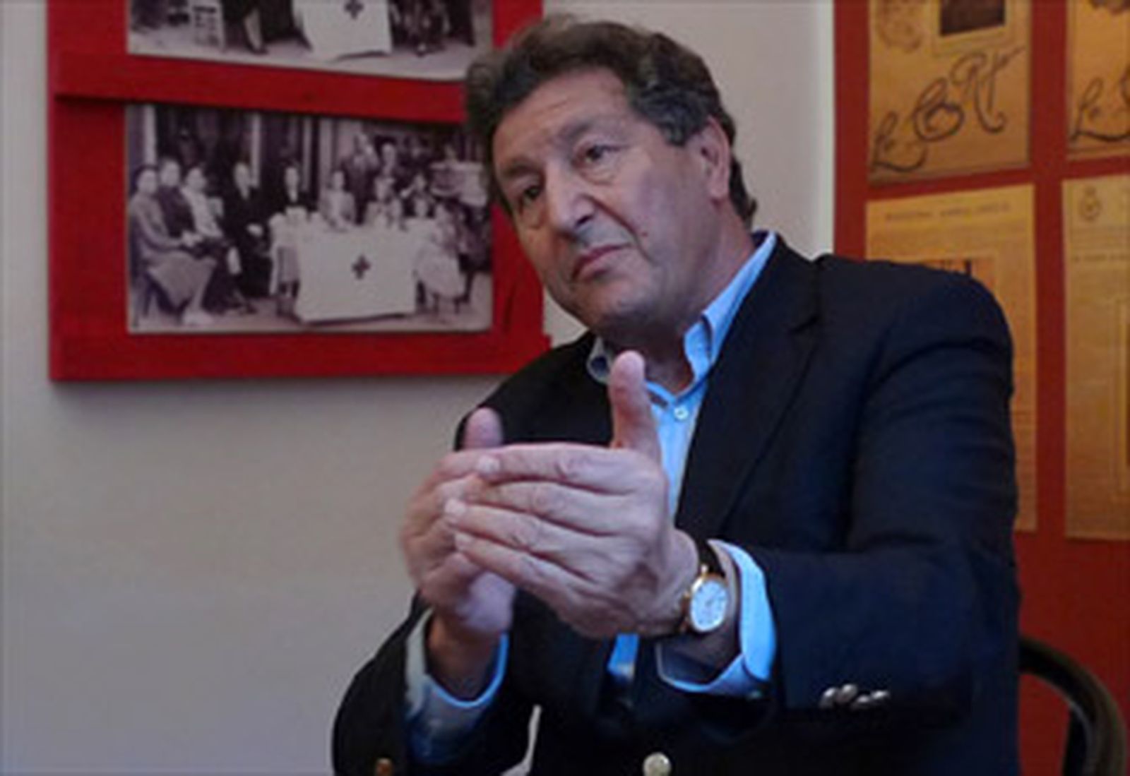 Sami Naïr, ayer, en el Ateneo, durante la entrevista.