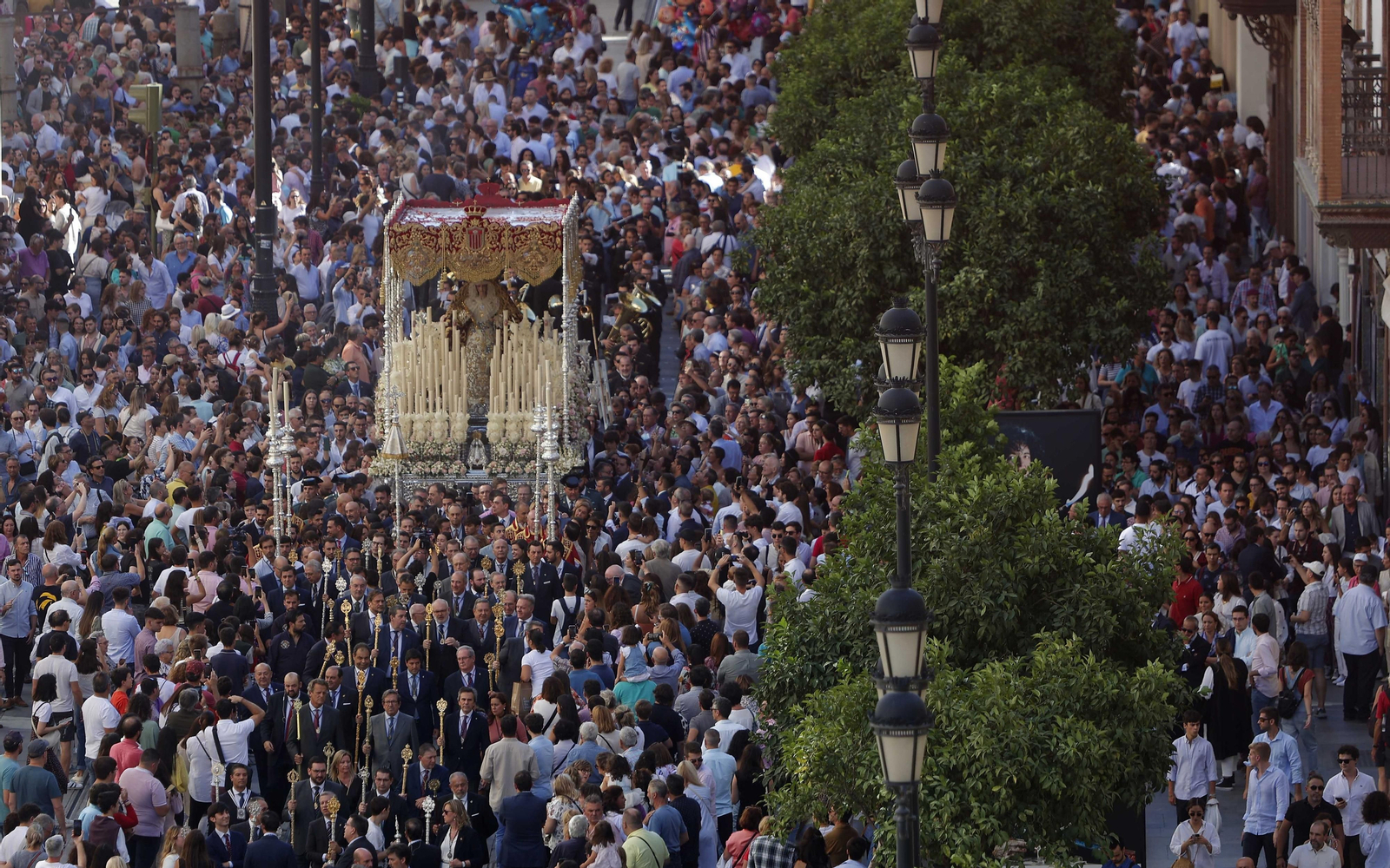 Imágenes del regreso de la Virgen de las Mercedes a su templo