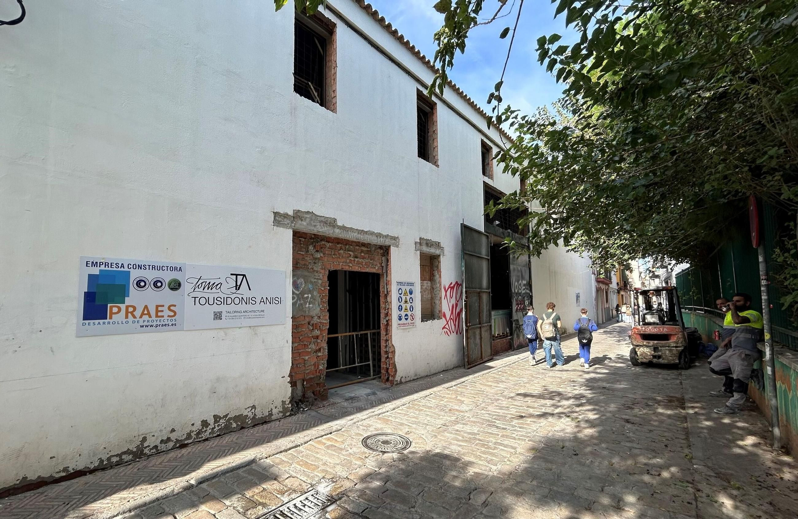 Las obras de la futura hospedería del monasterio de Santa Paula.