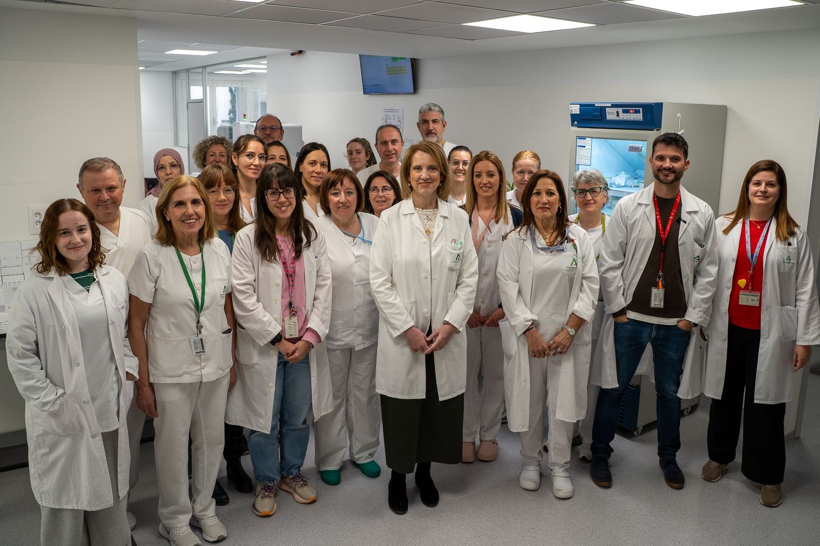 Parte del equipo de Hematología del Virgen de las Nieves.
