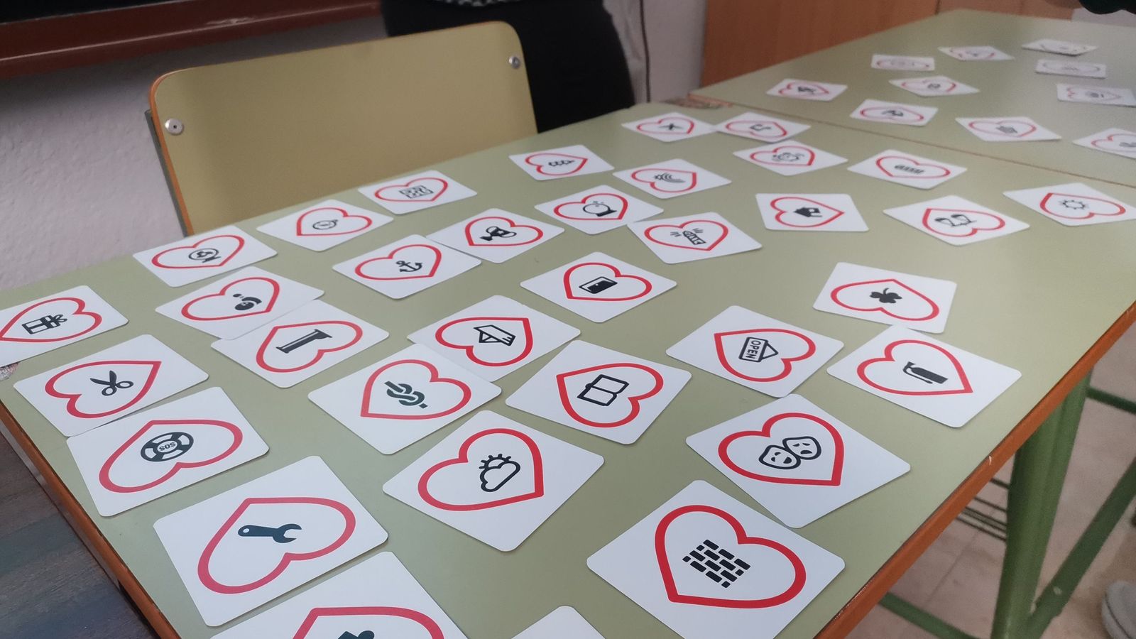 Parte de los materiales utilizados en el taller.