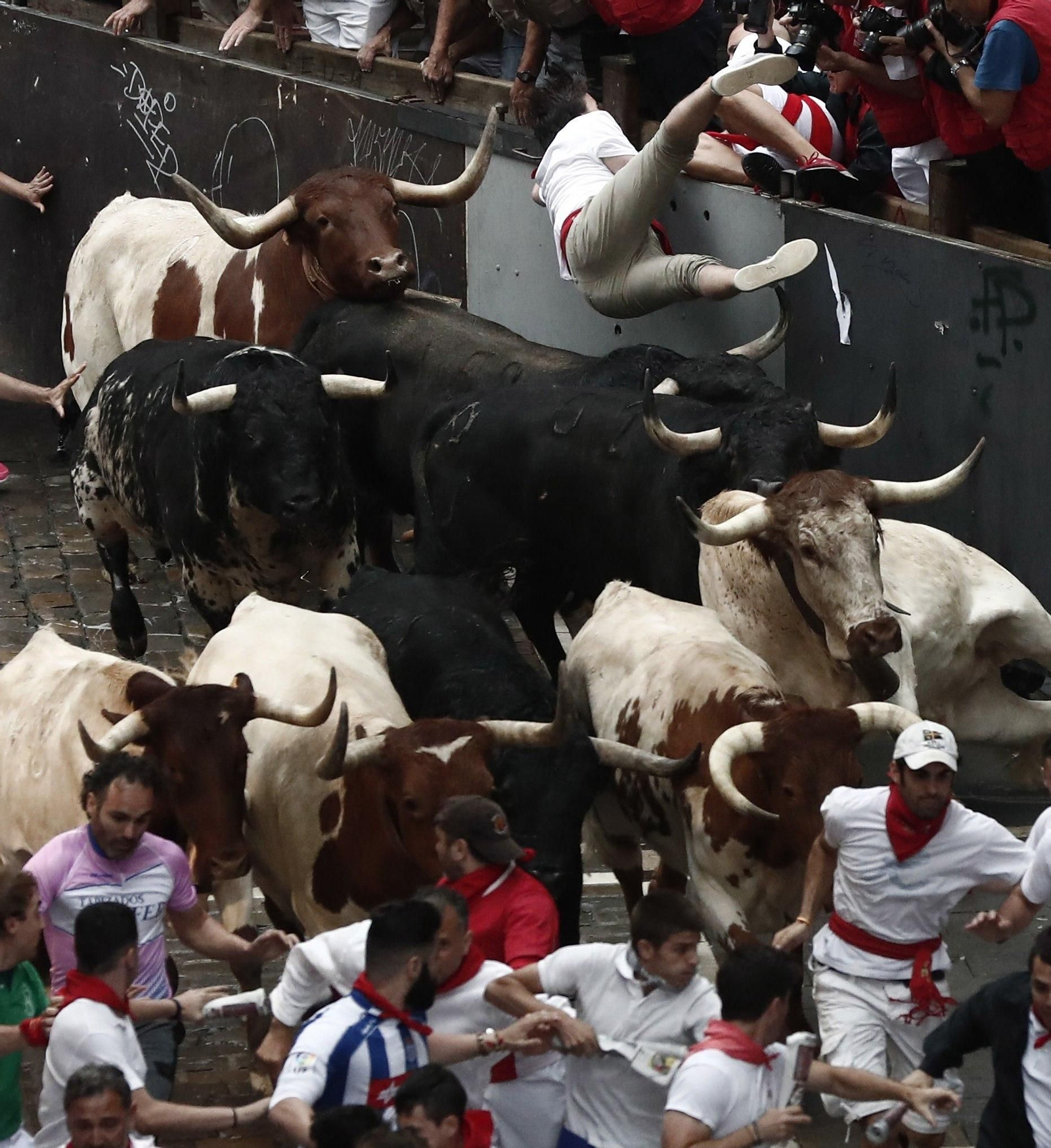 Las imágenes del primer encierro de los sanfermines 2018