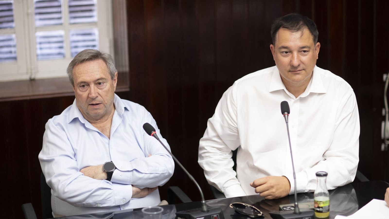 Antonio Caro y Jan Marinov, en rueda de prensa previa.