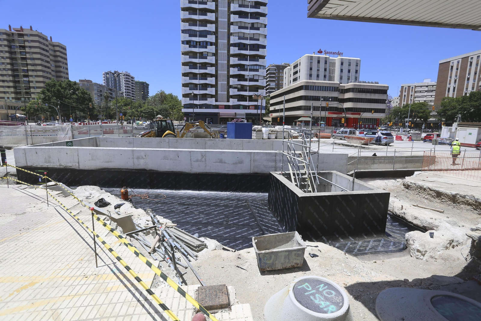 Fotos de la visita a las obras del Metro de Málaga.