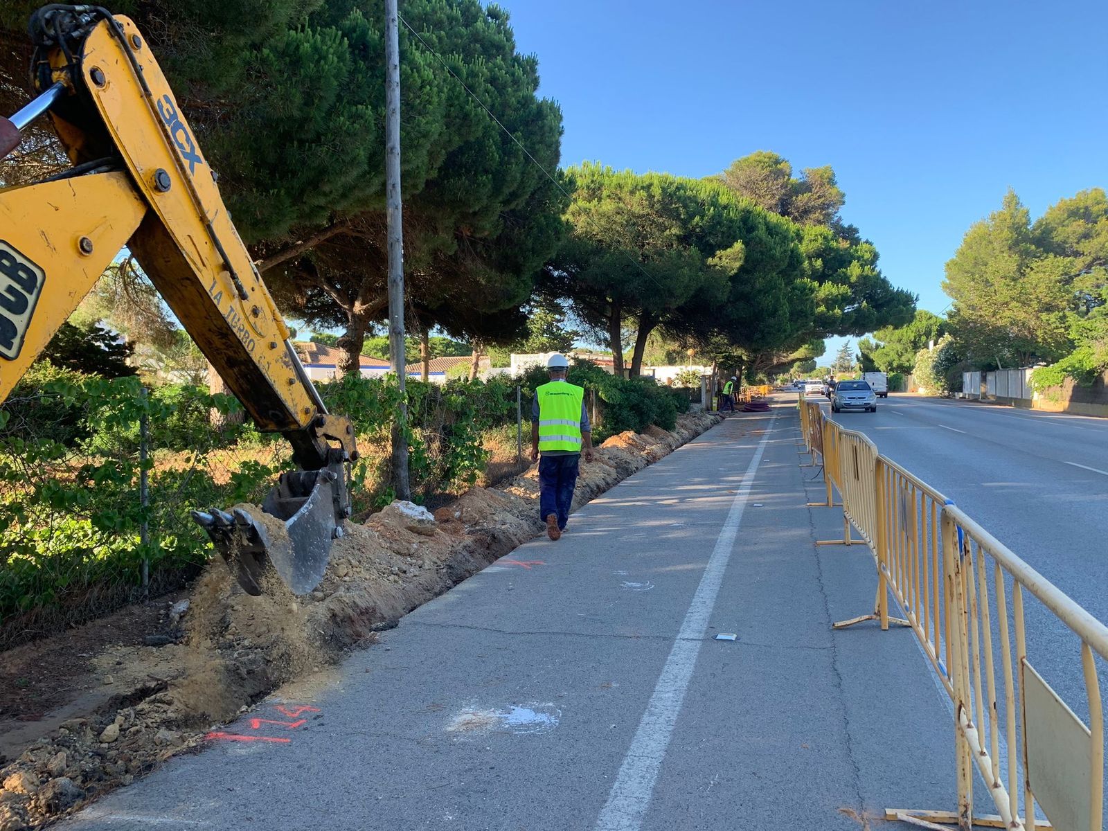 Trabajos que se están llevando a cabo en estos momentos en la citada vía.