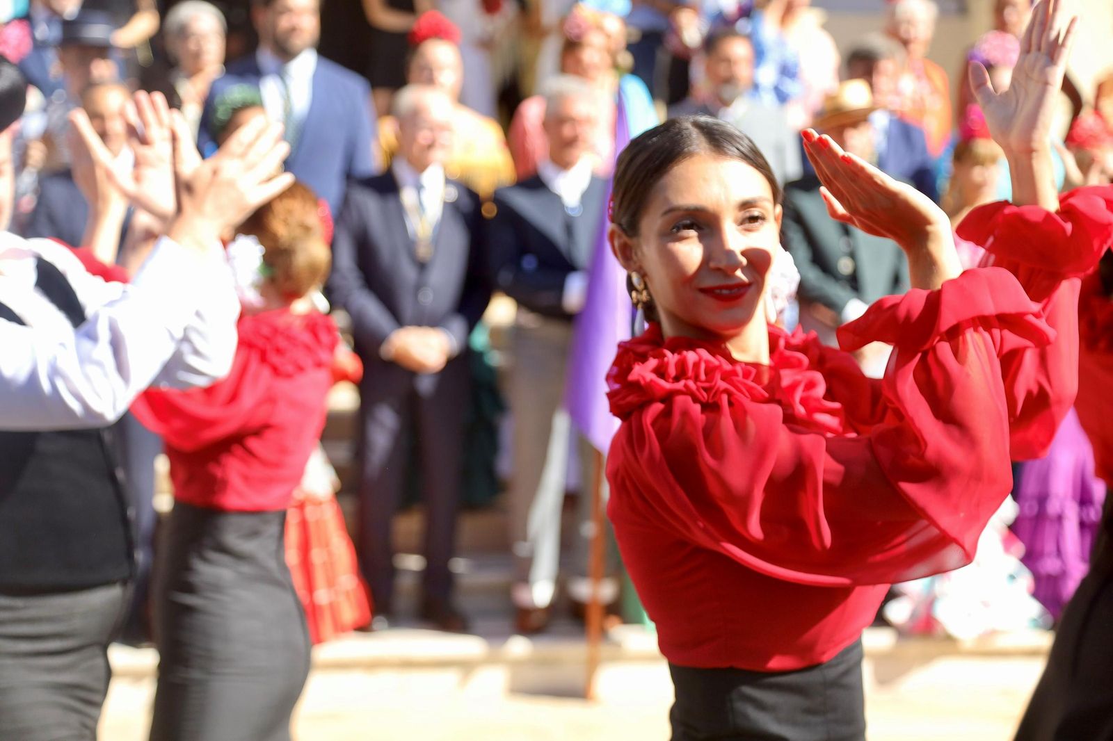 La salida de la Romería de la Feria de Málaga, rumbo al Santuario de la Victoria, en fotos