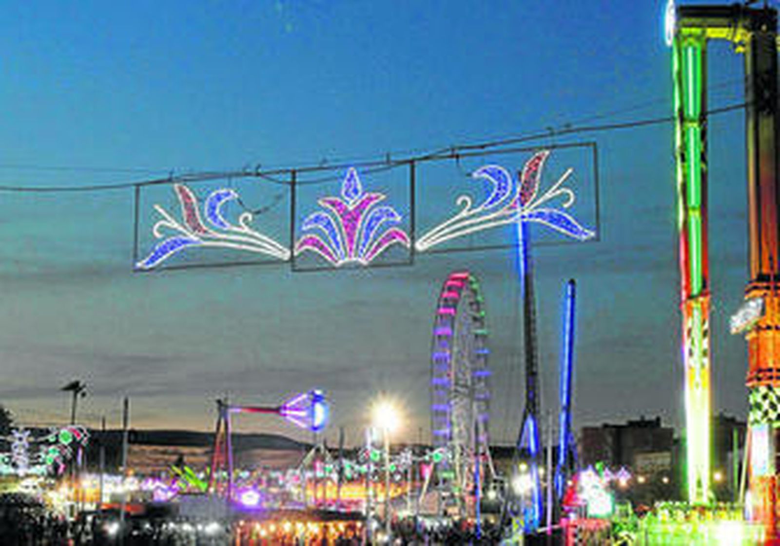 El recinto ferial, la noche del pasado domingo.