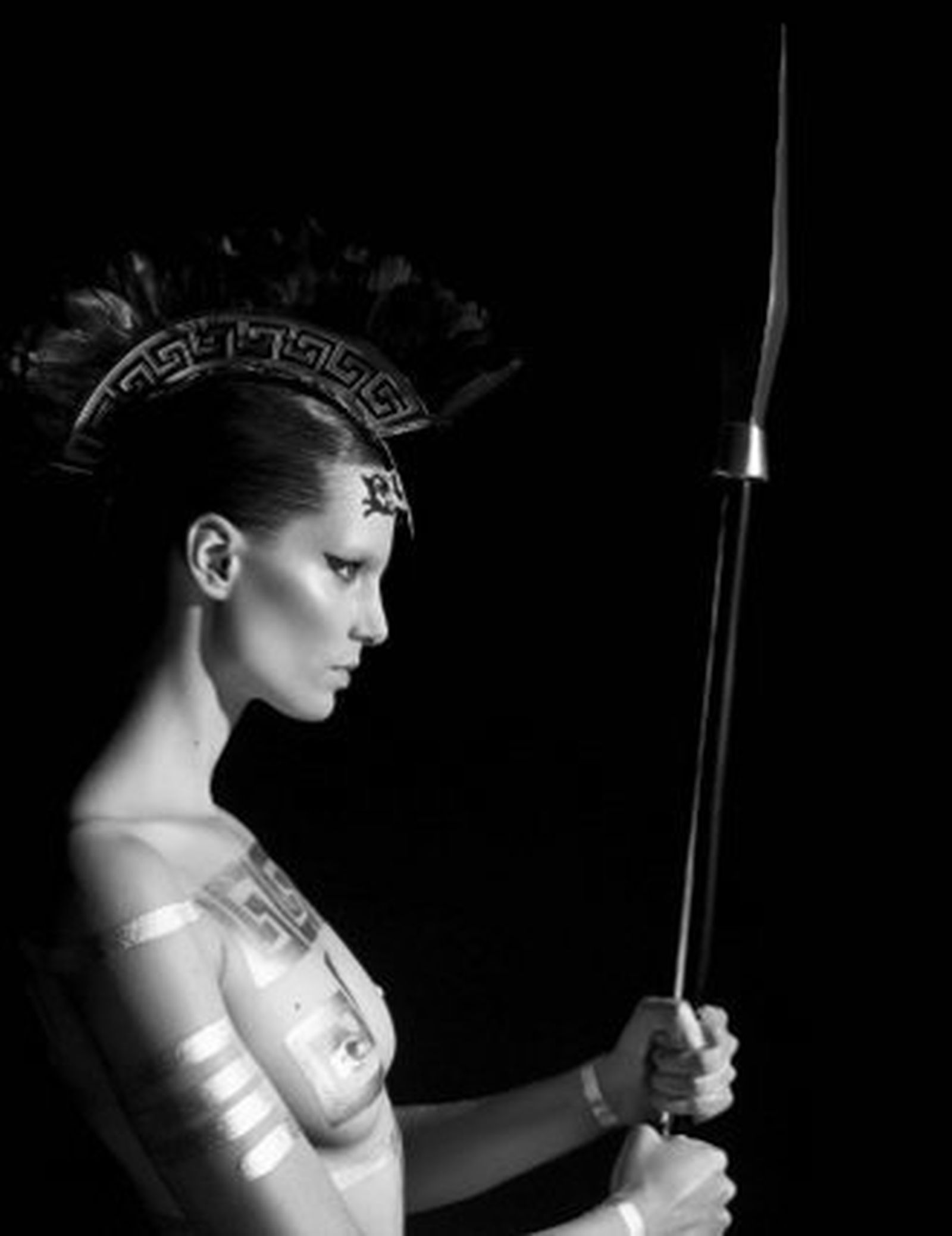 Iris Strubegger, como Atenea.