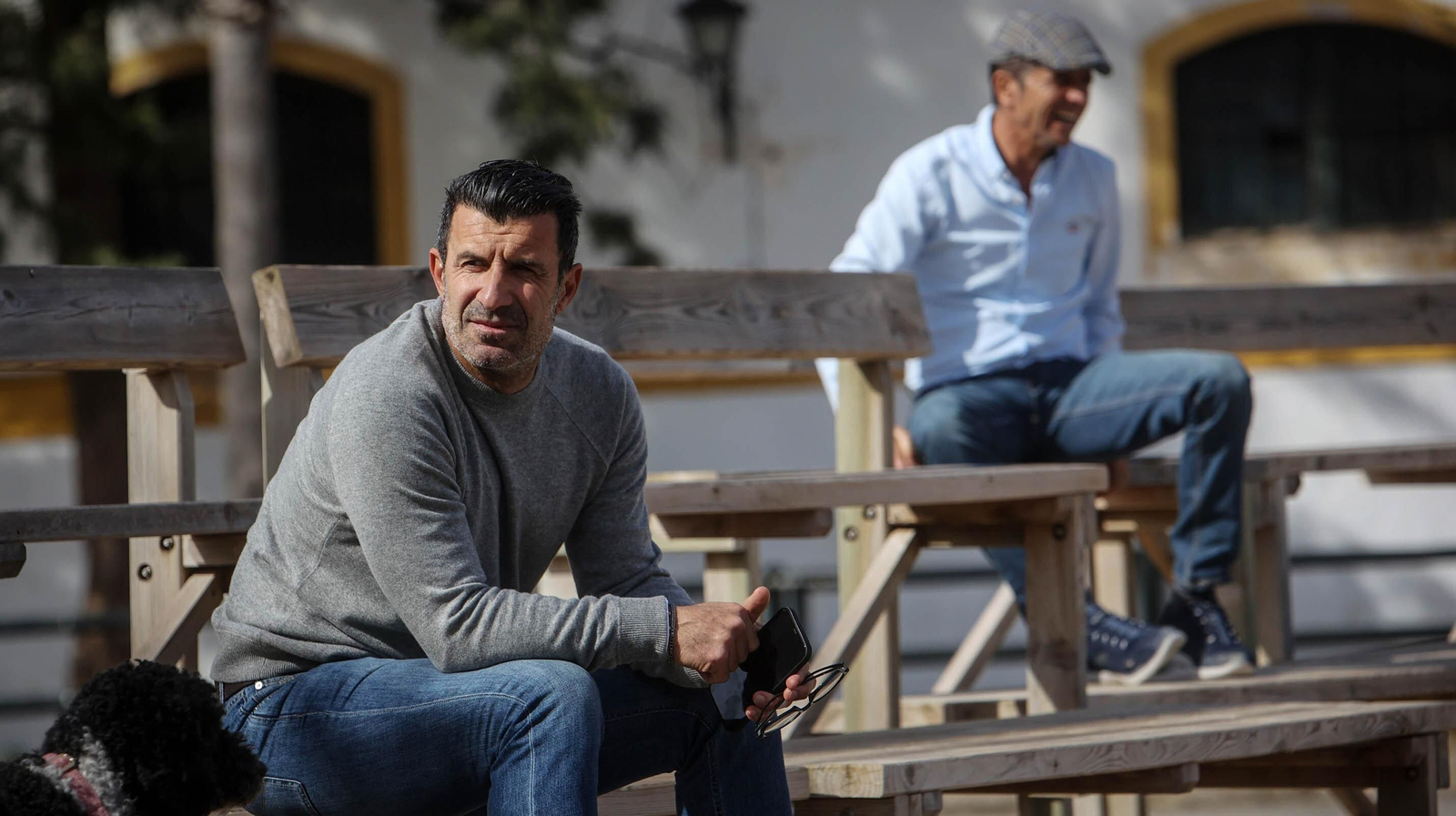 La modelo Helen Svedin y Luís Figo en el Concurso Internacional Doma Clásica en Jerez