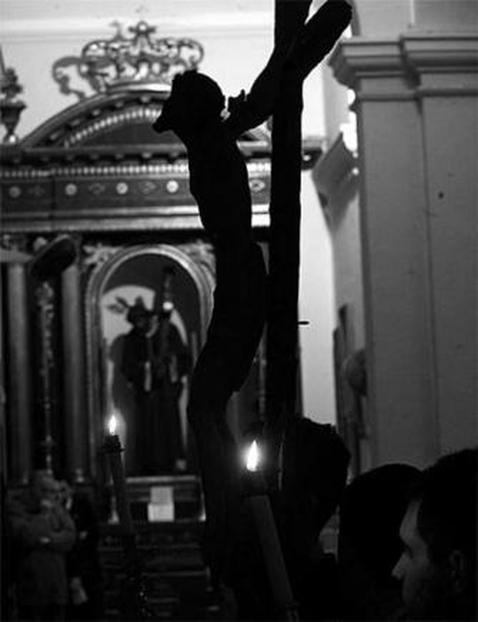 La imagen del Cristo de la Paz, durante el Via Crucis.