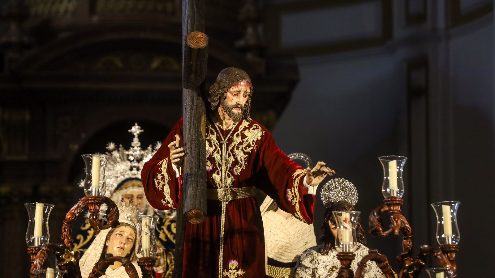 El Santo Cristo de la Misión en su paso procesional