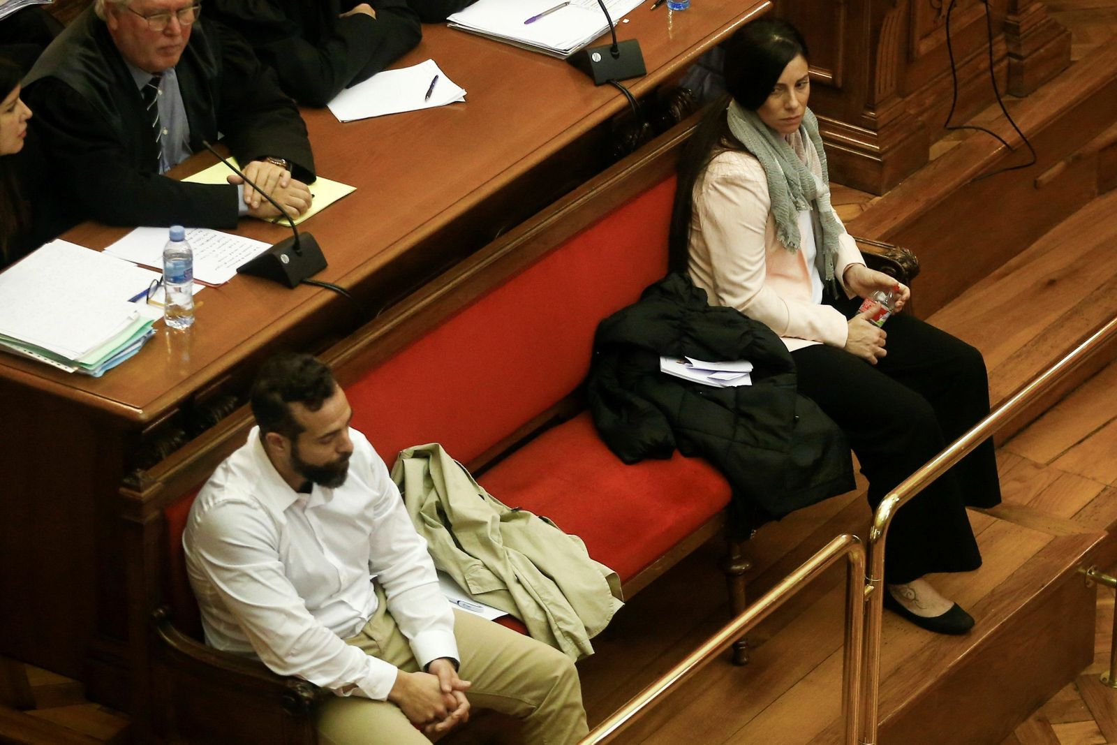 Albert López y Rosa Peral, en una de las sesiones en la Audiencia de Barcelona, en febrero pasado.