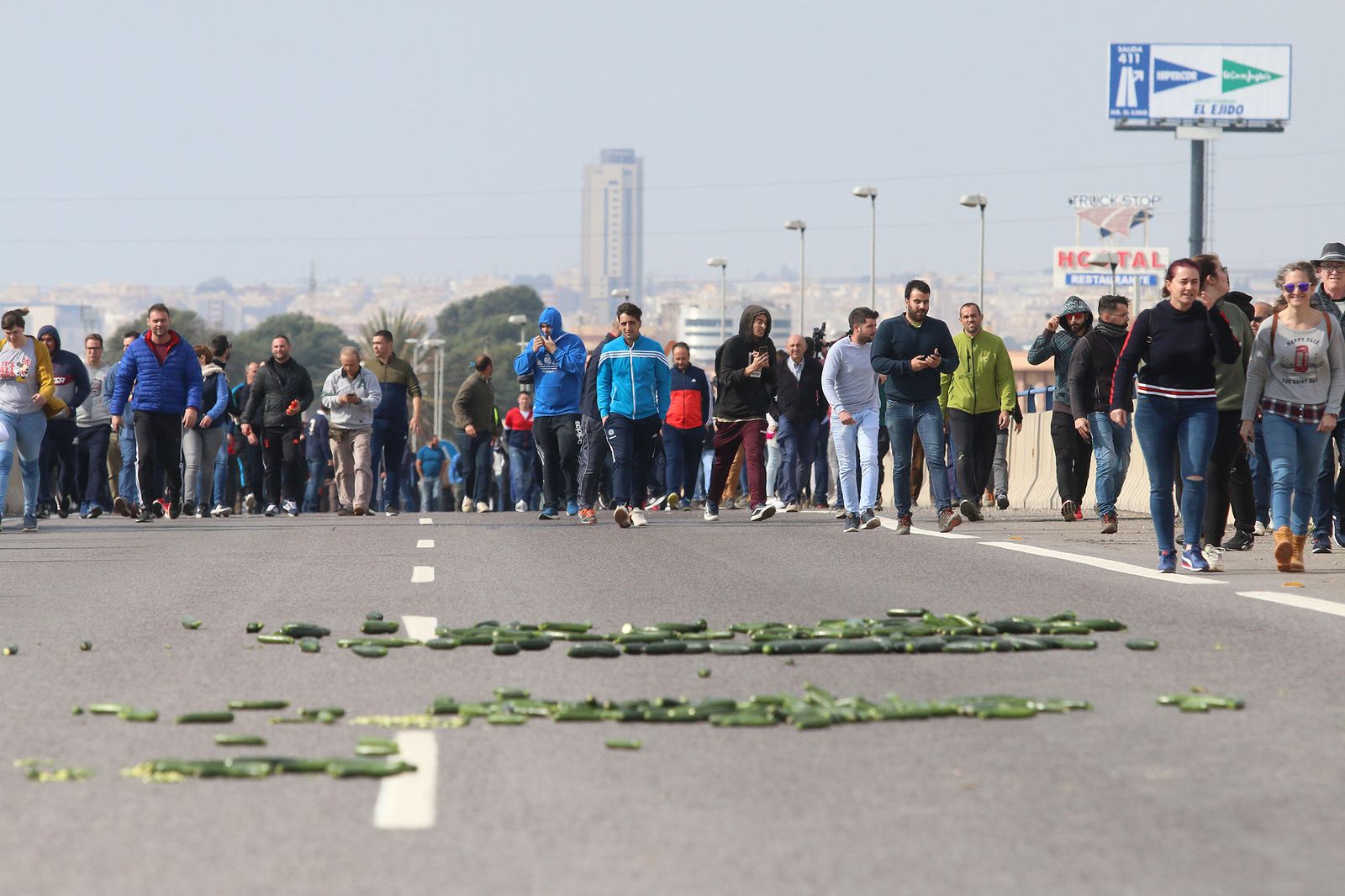 Las imágenes de la manifestación de agricultores