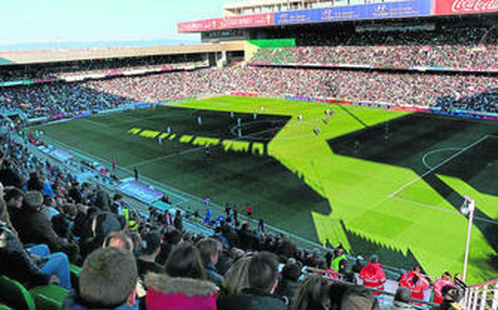 Aspecto que presentaba El Arcángel la jornada en la que se enfrentaron el Córdoba y el Real Madrid.