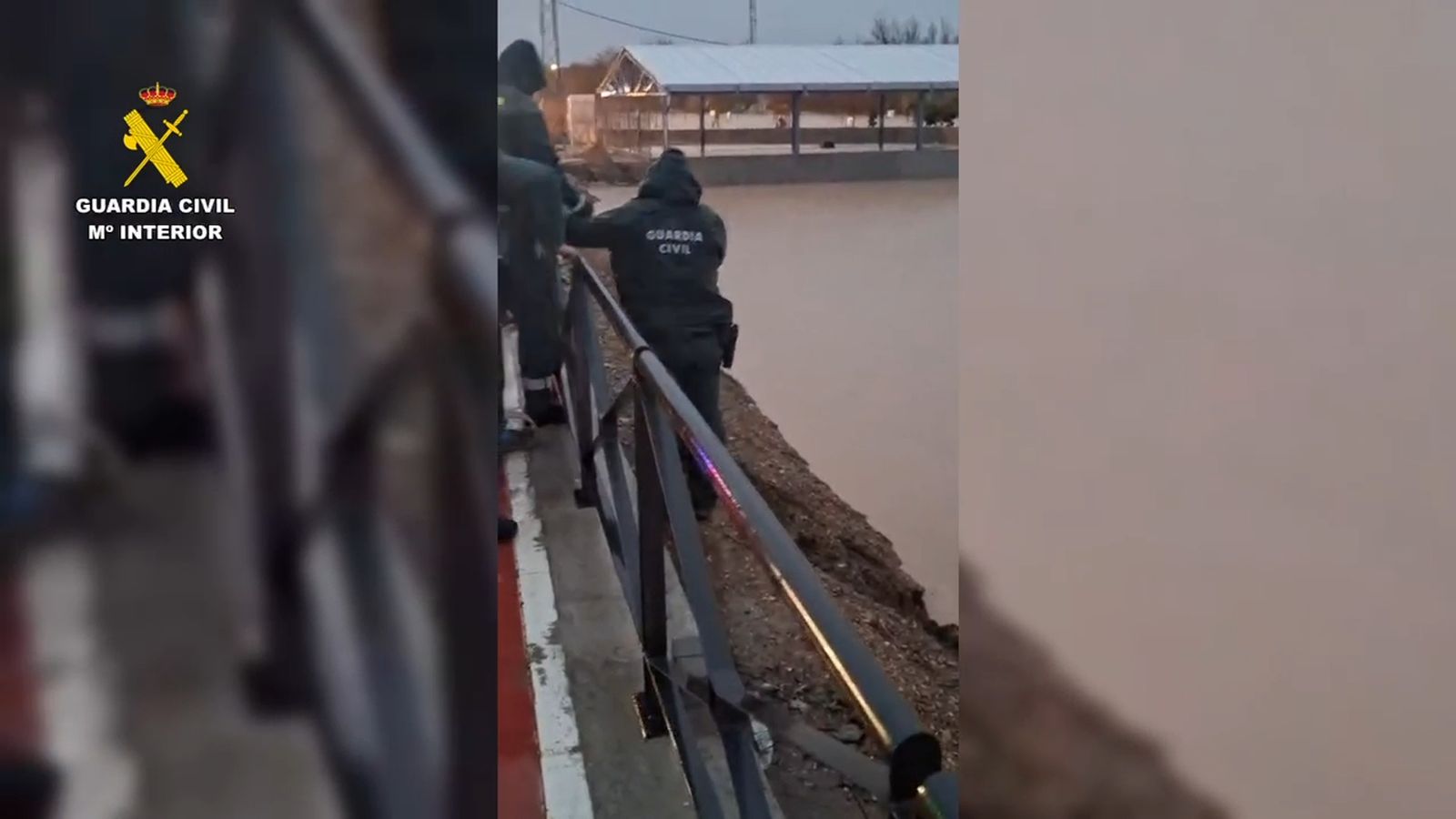 La Guardia Civil rescata a un vecino rodeado de agua en Huétor Tájar durante el temporal