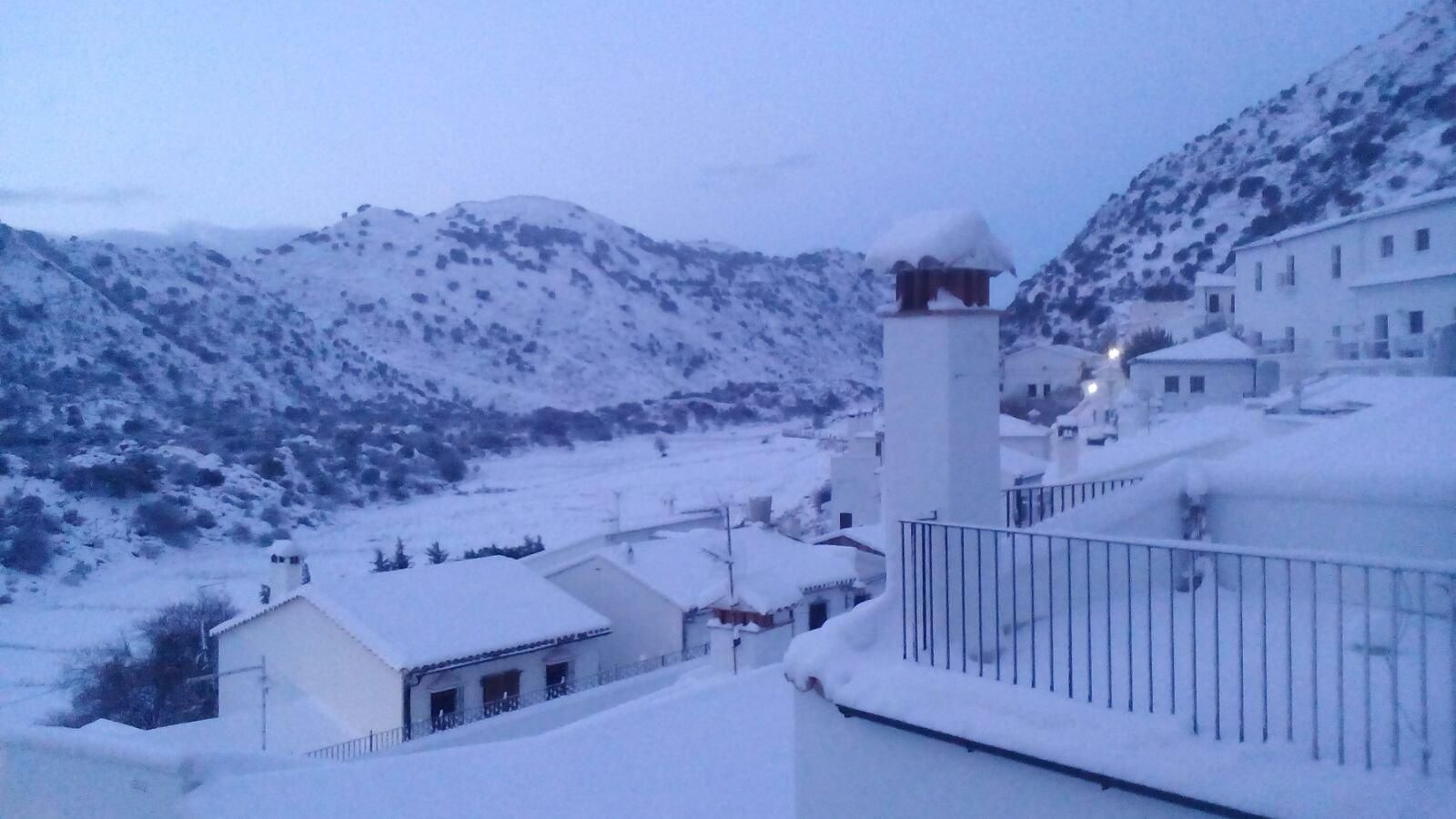 Imágenes de la nevada en la Sierra de Cádiz