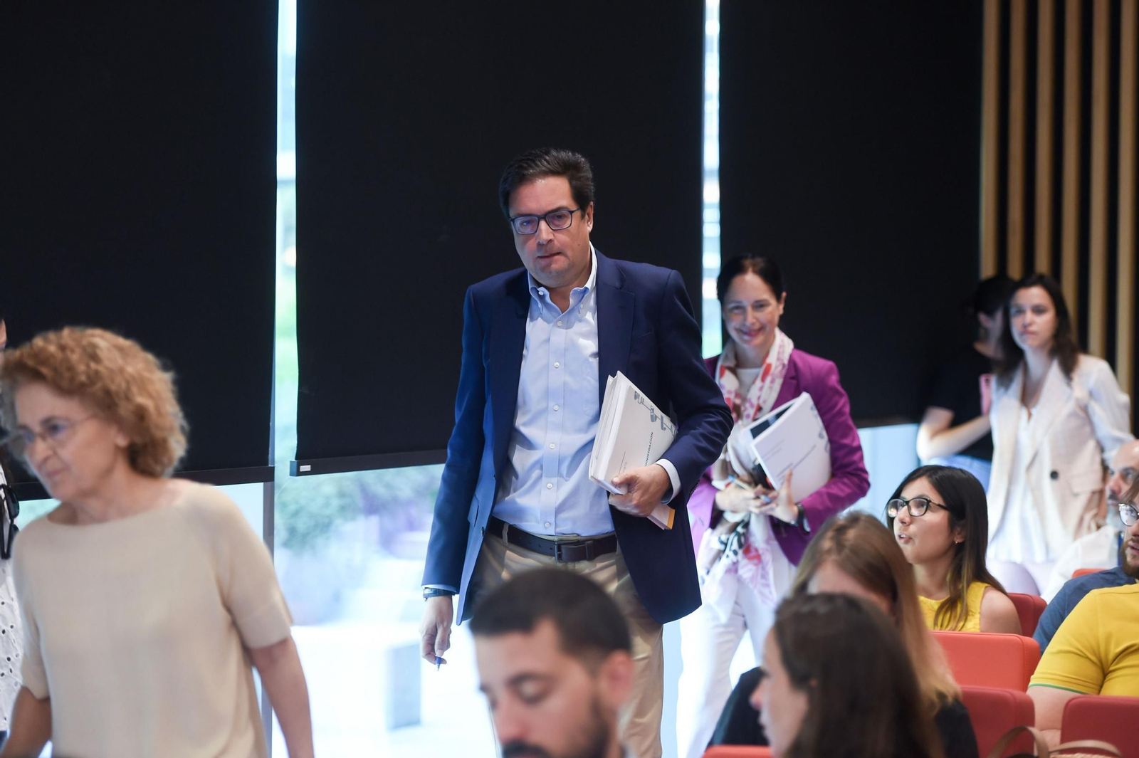 El ministro para la Transformación Digital y de la Función Pública, Óscar López, y la secretaria de Estado de Función Pública, Clara Mapelli.