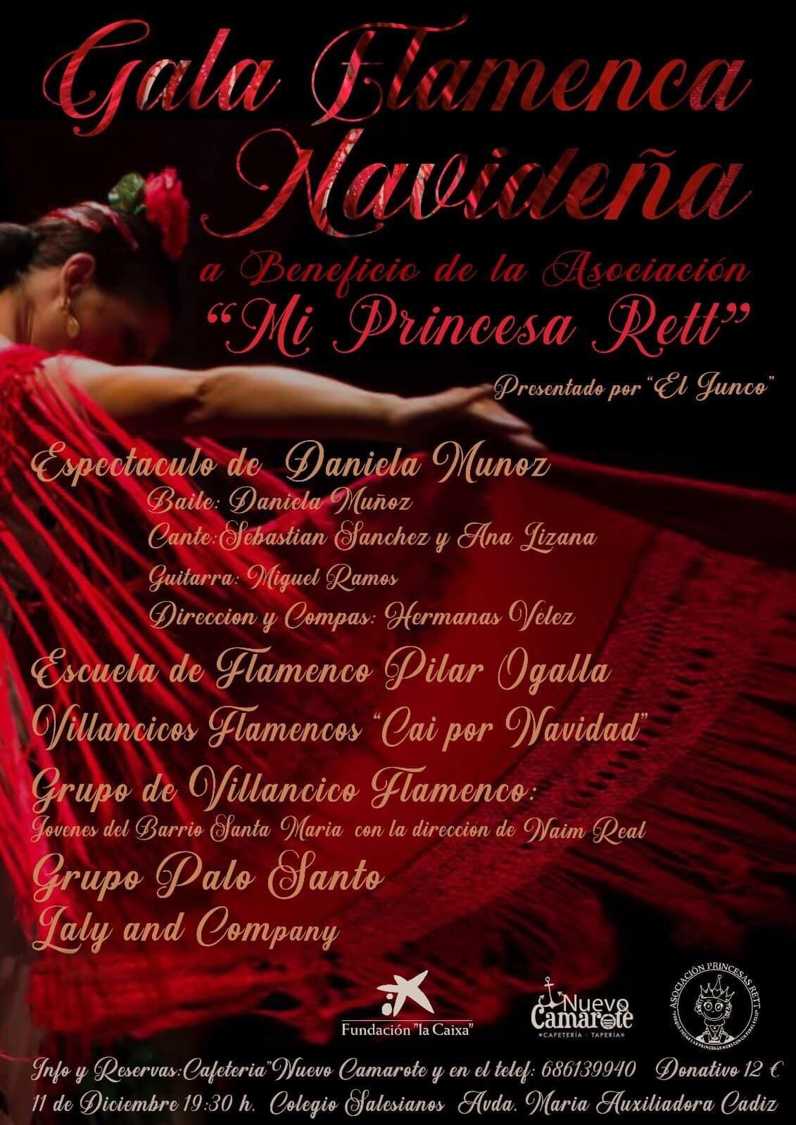 El cartel anunciador de la Gala Flamenca Navideña.