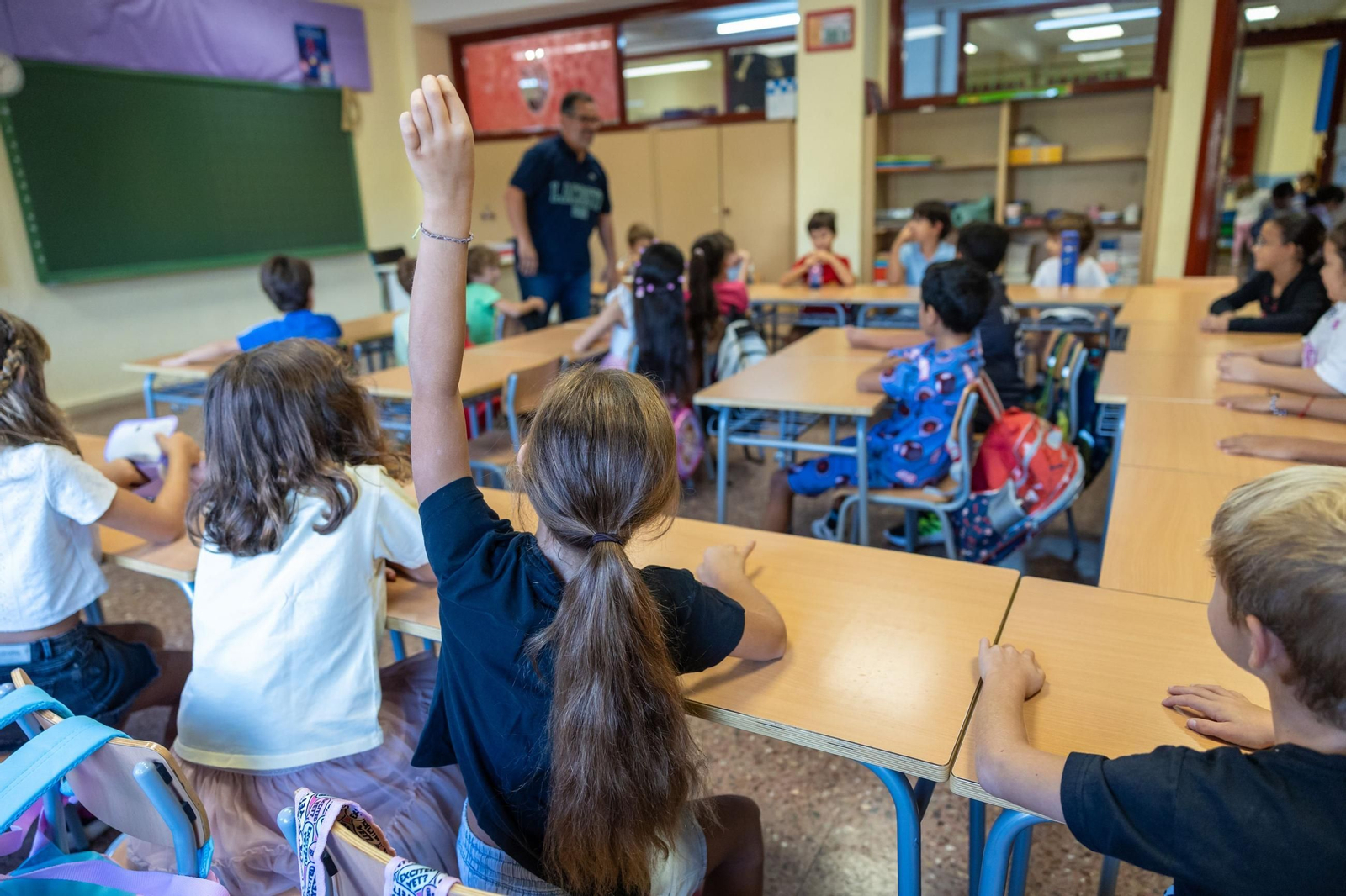 Primer día de clase en un colegio de Toledo.