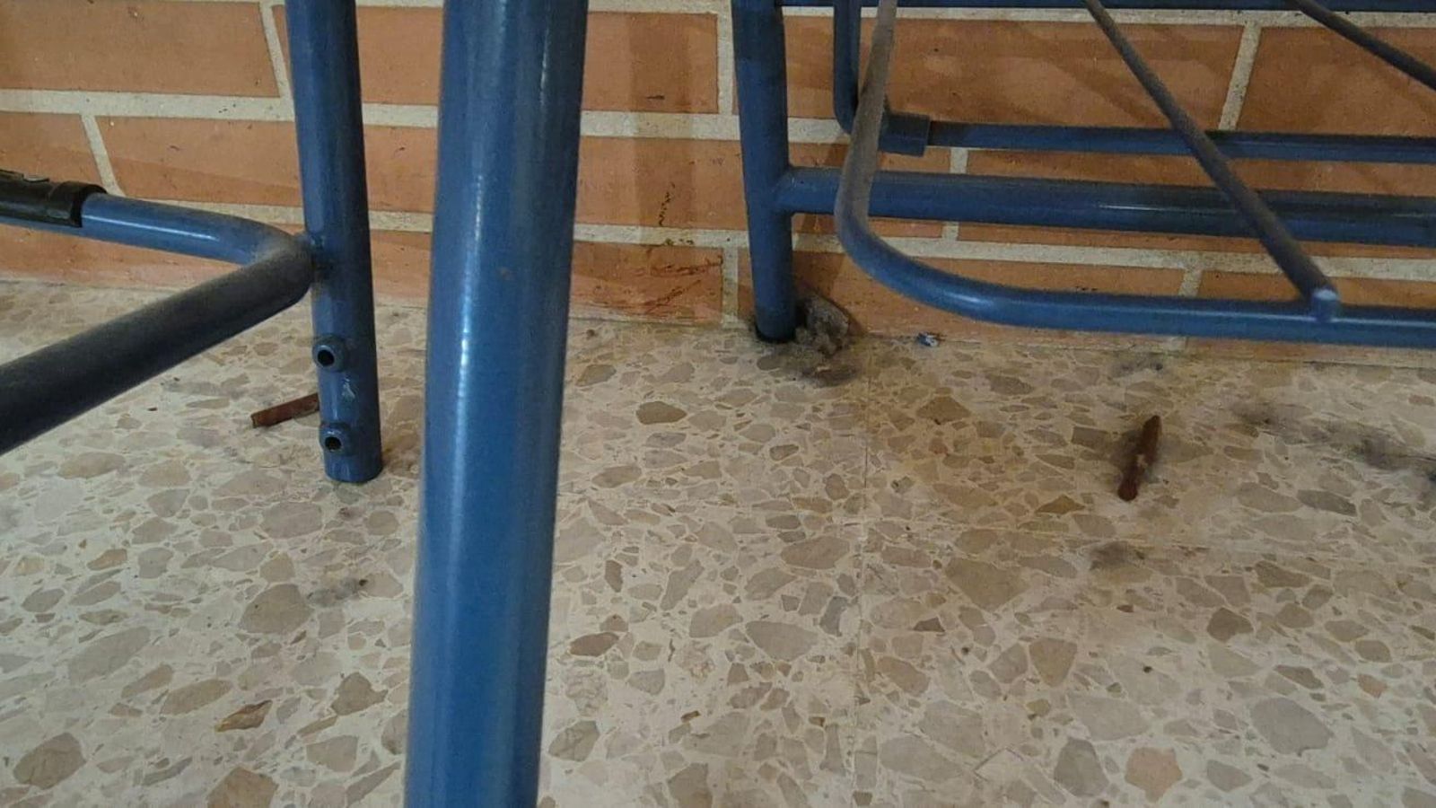 El estado de algunas dependencias en el centro.