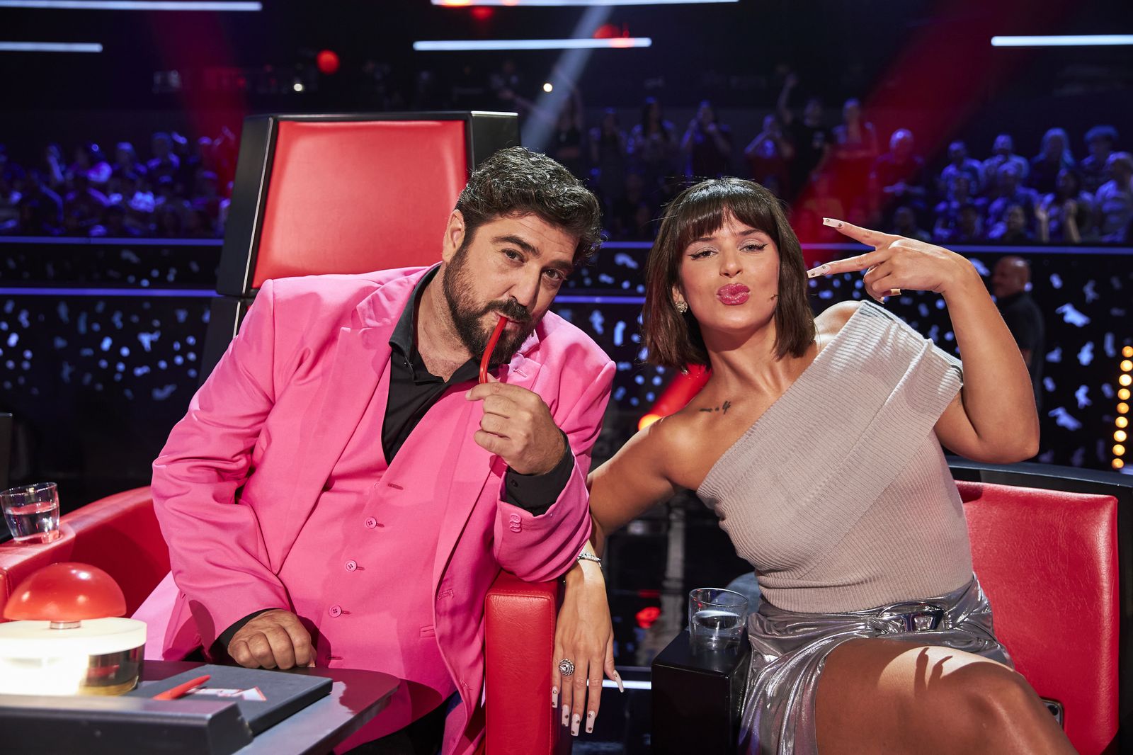 Antonio Orozco y su asesora, Nathy Peluso preparados para La Gran Batalla de 'La Voz'