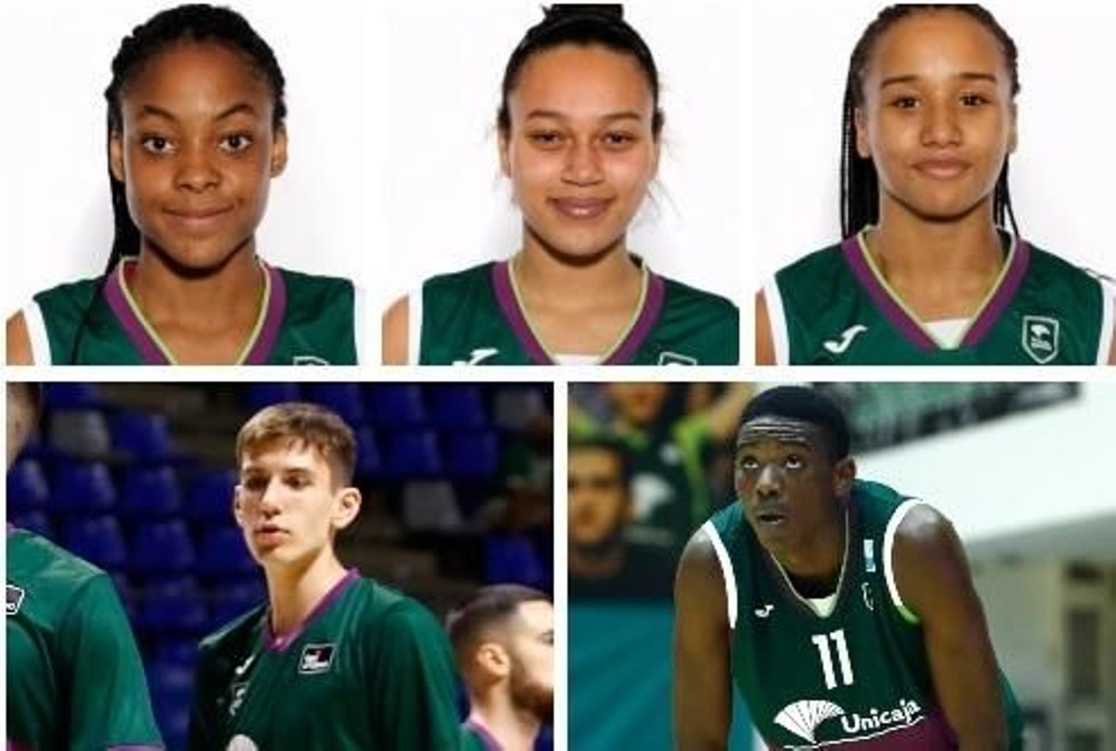 Los cinco jugadores del Unicaja con las selecciones sub 18.